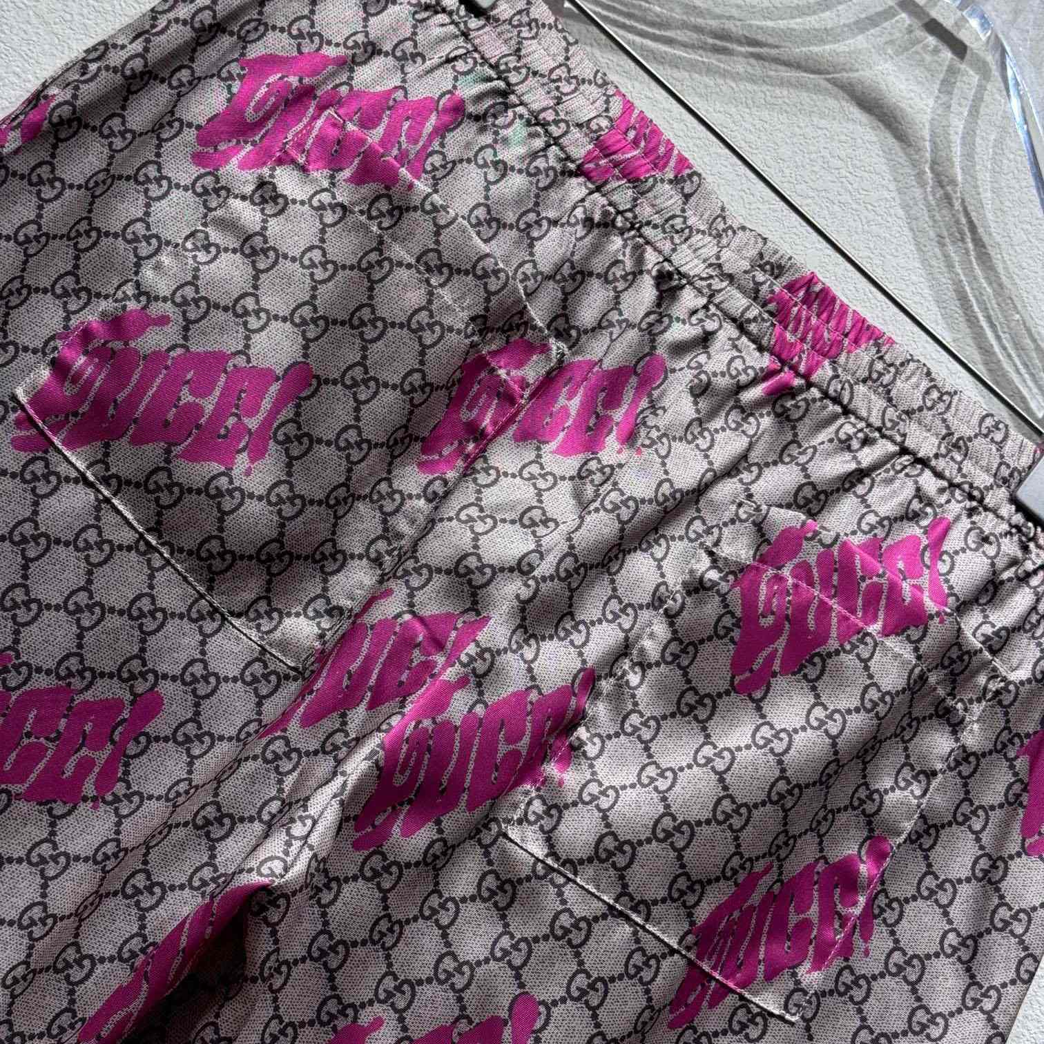 Gucci Printed Silk Twill Shorts - DopestKickz