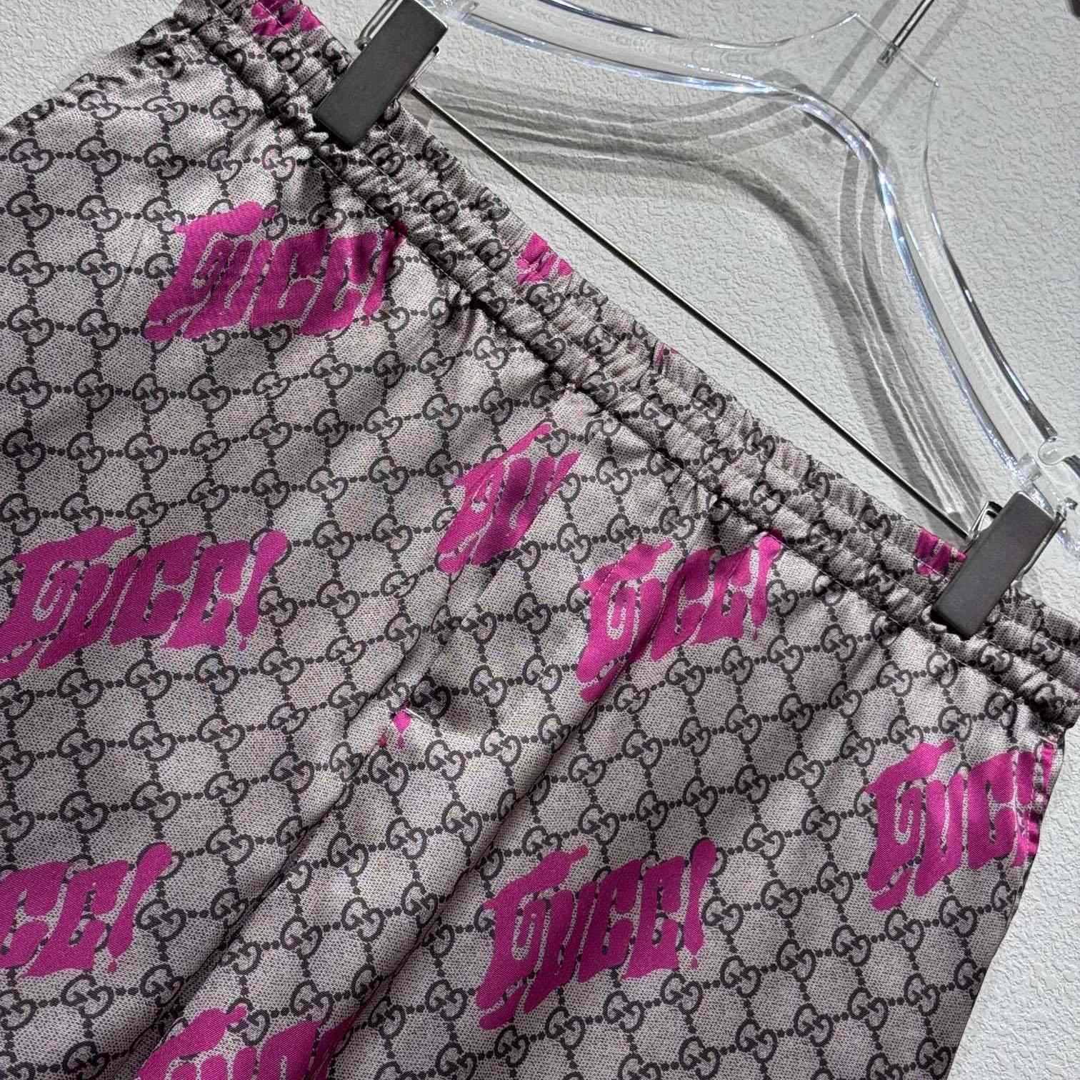 Gucci Printed Silk Twill Shorts - DopestKickz