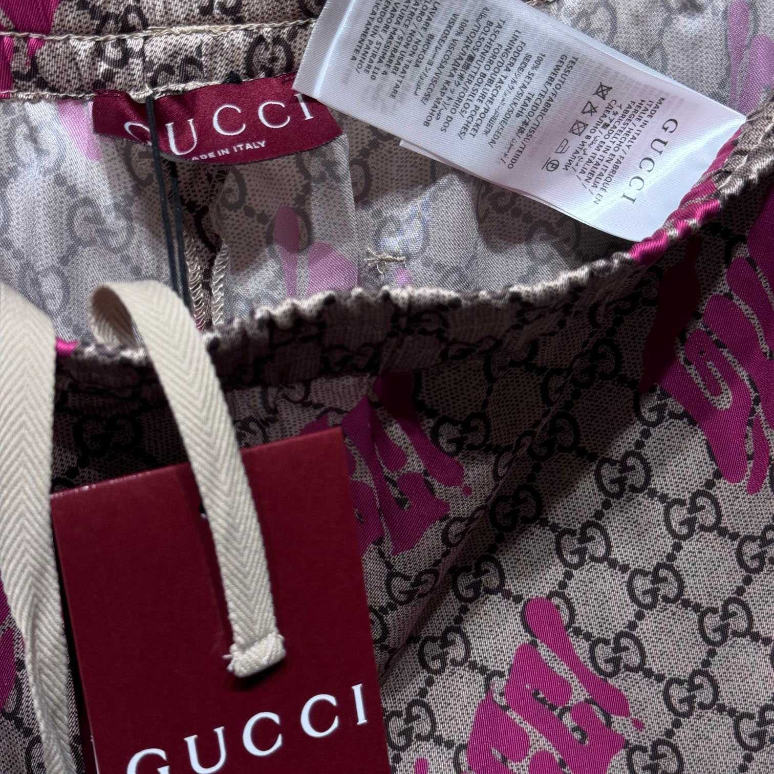 Gucci Printed Silk Twill Shorts - DopestKickz