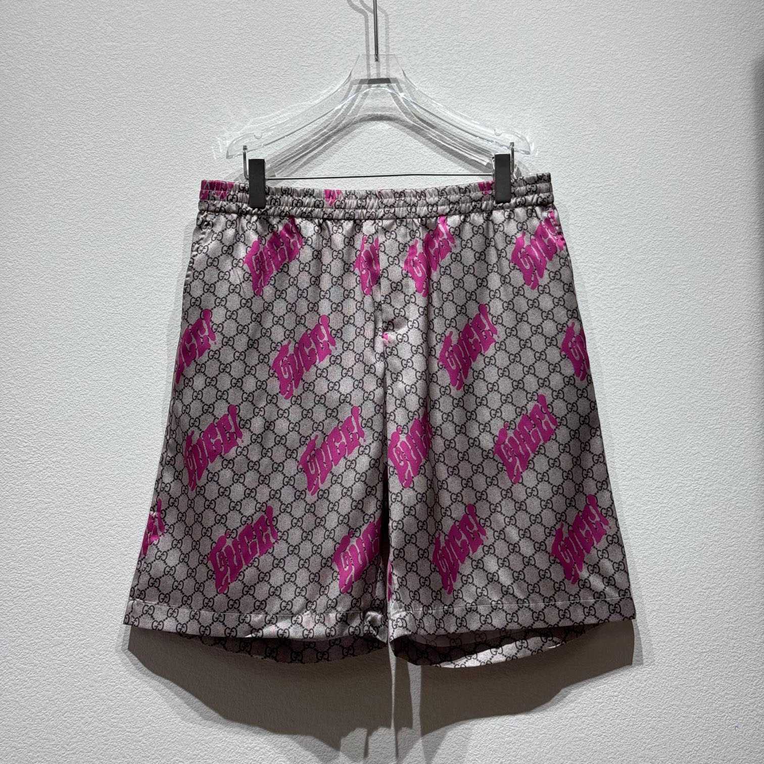 Gucci Printed Silk Twill Shorts - DopestKickz
