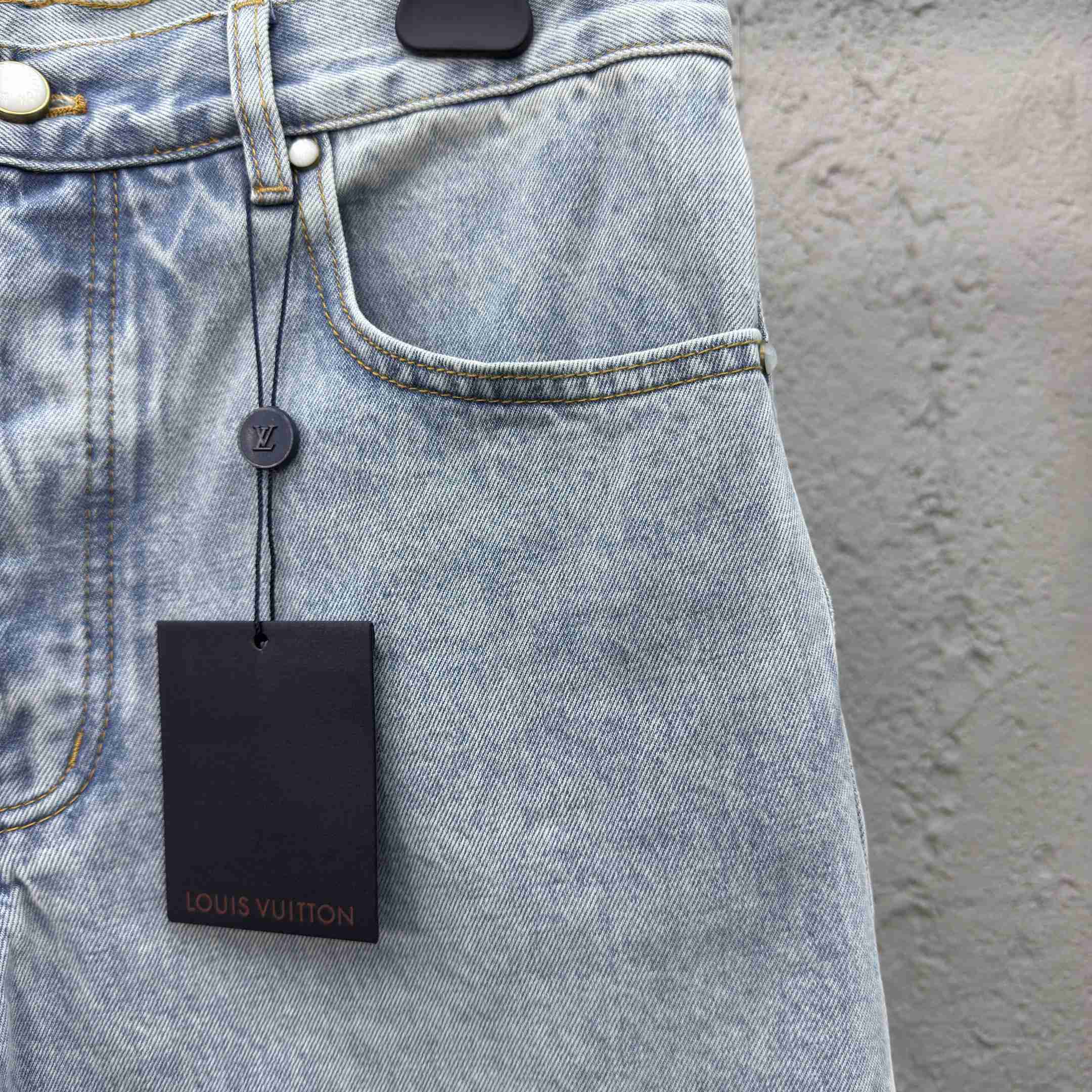 Louis Vuitton LV Denim Shorts   1AGTHU - DopestKickz