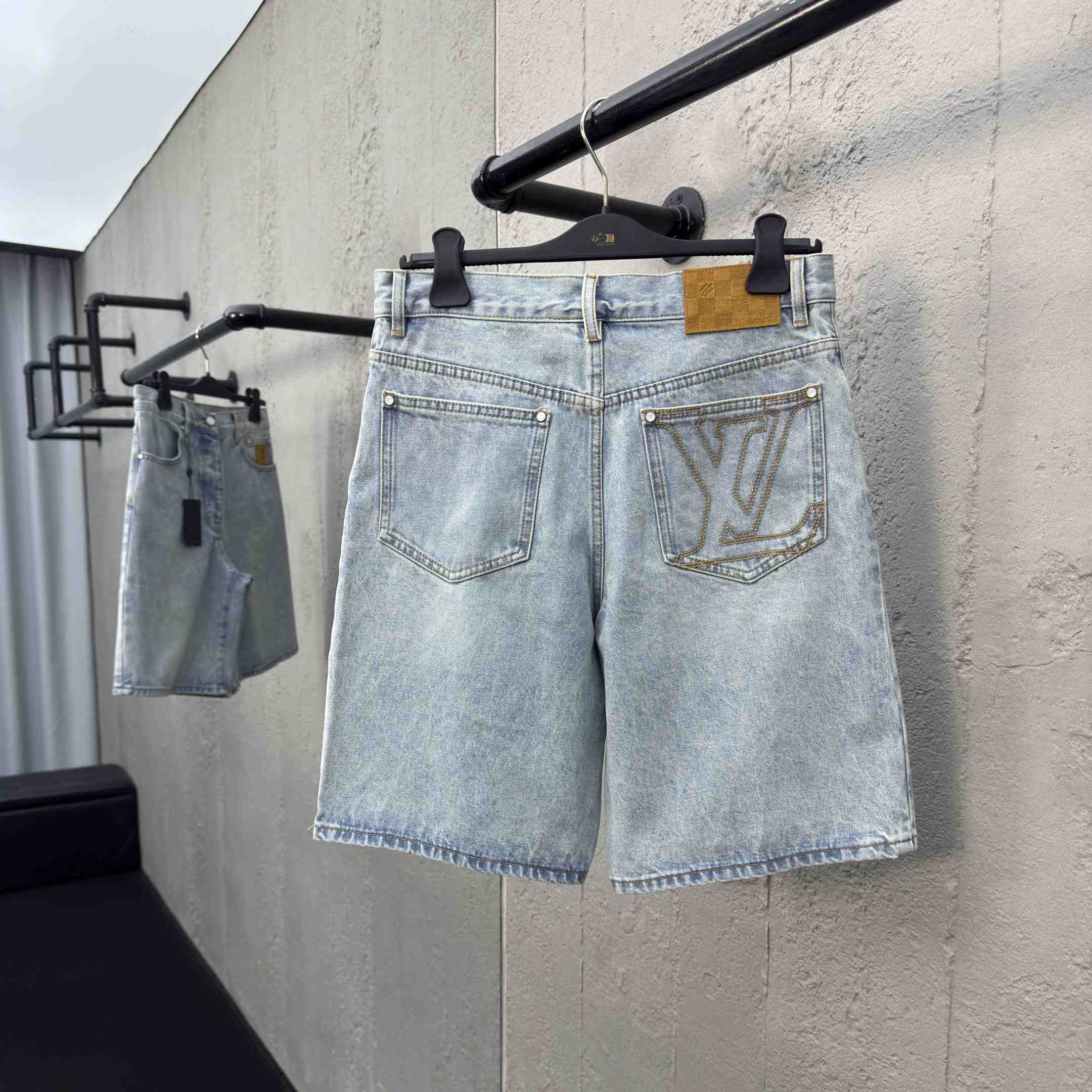 Louis Vuitton LV Denim Shorts   1AGTHU - DopestKickz