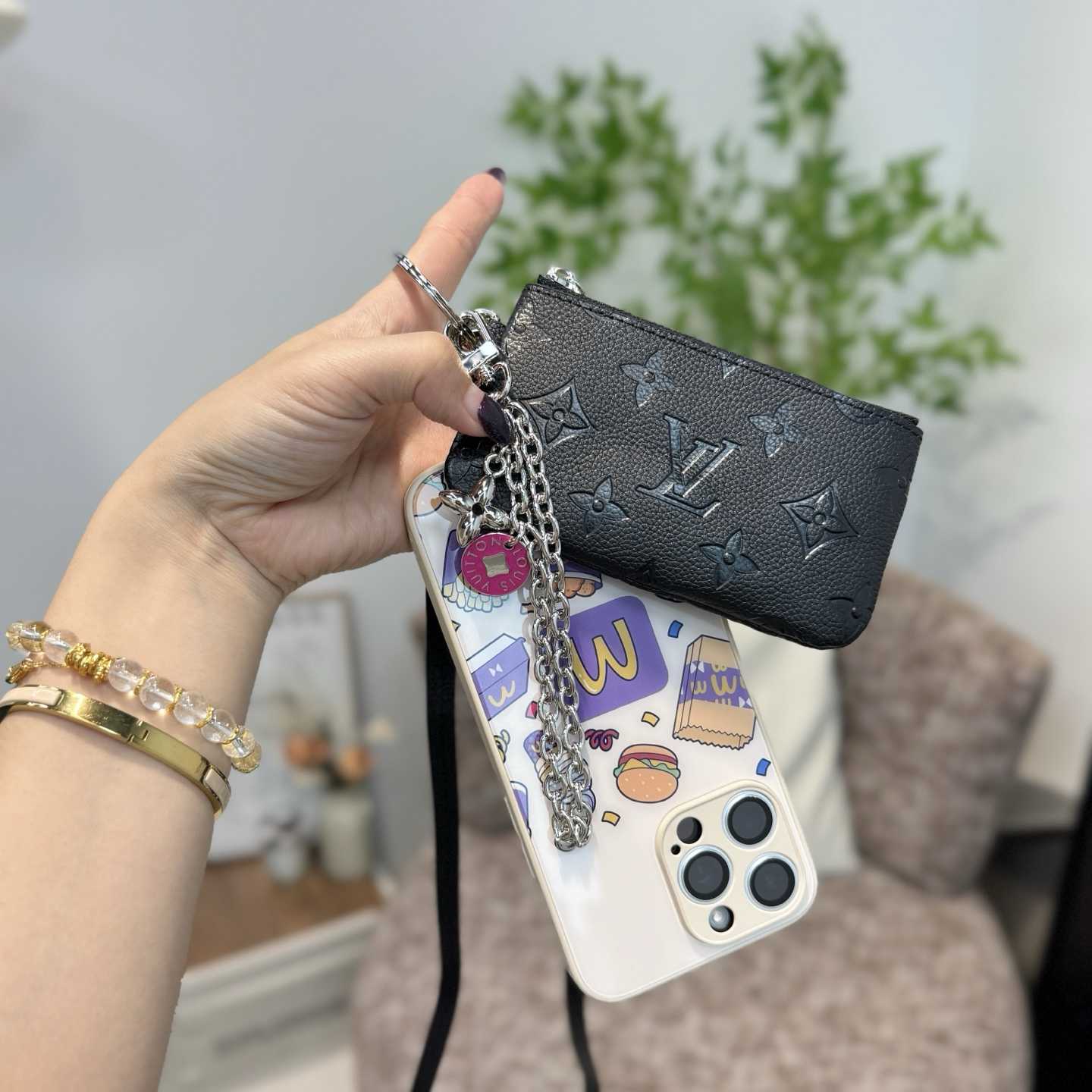 Louis Vuitton Monogram Phone Holder   - DopestKickz