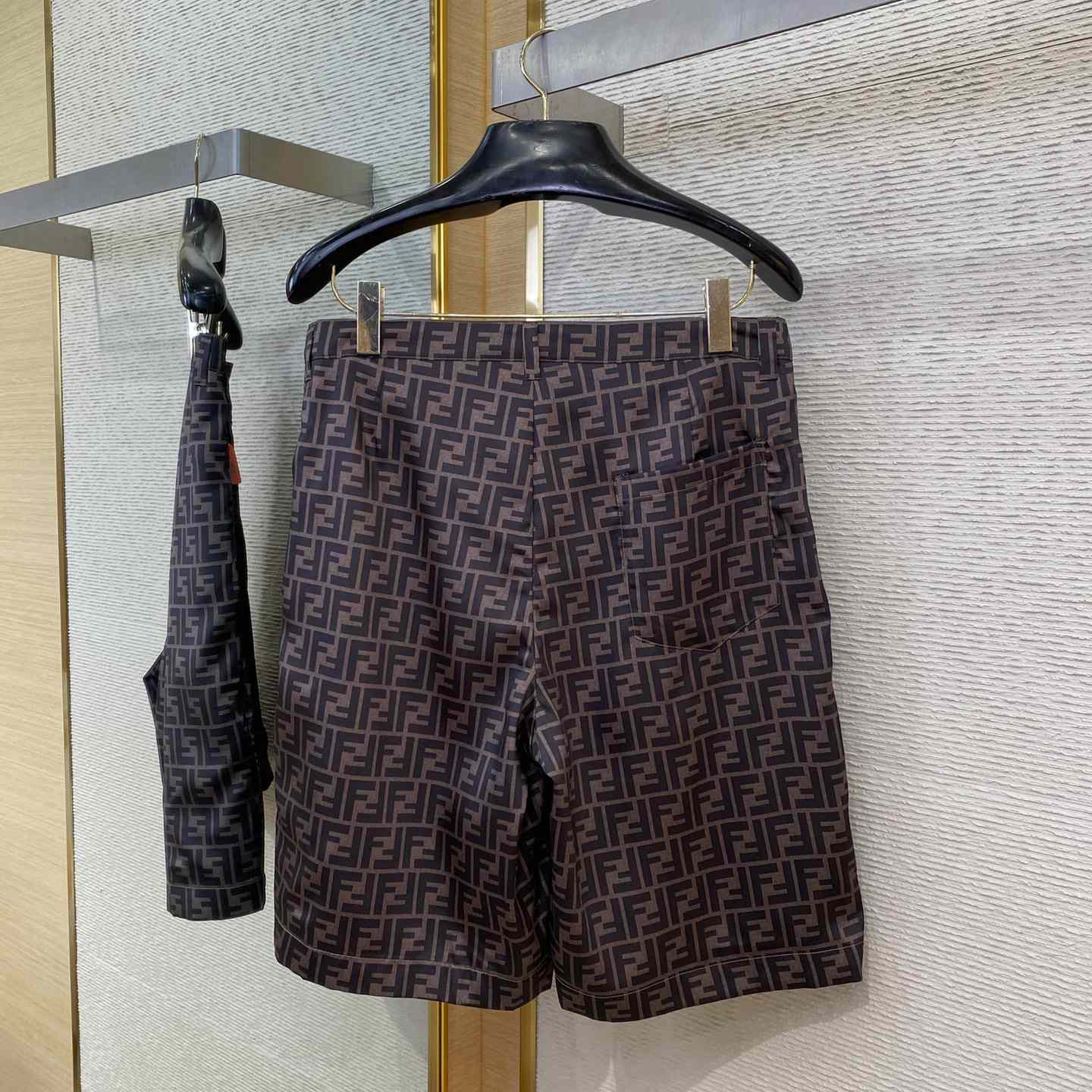 Fendi Brown Silk Short - DopestKickz