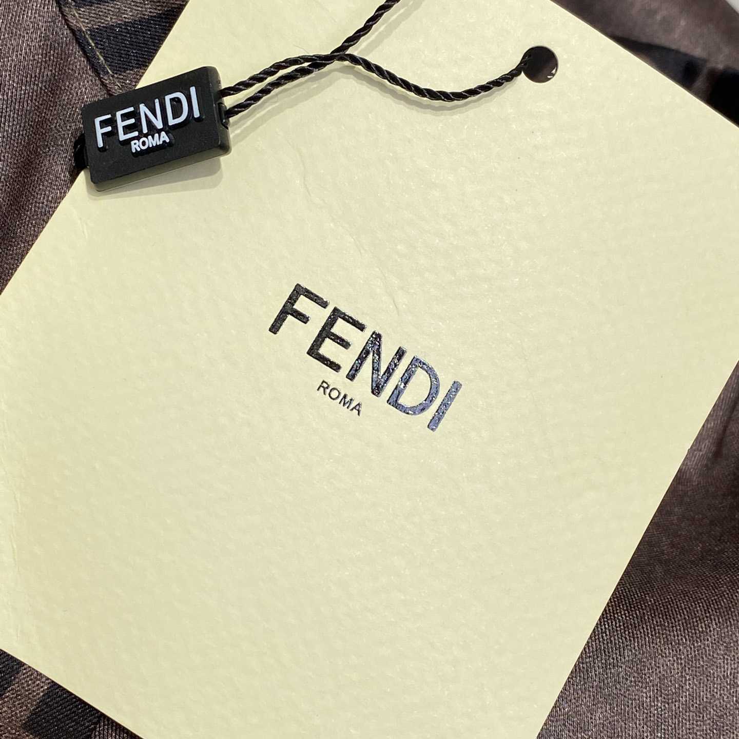 Fendi Brown Silk Short - DopestKickz