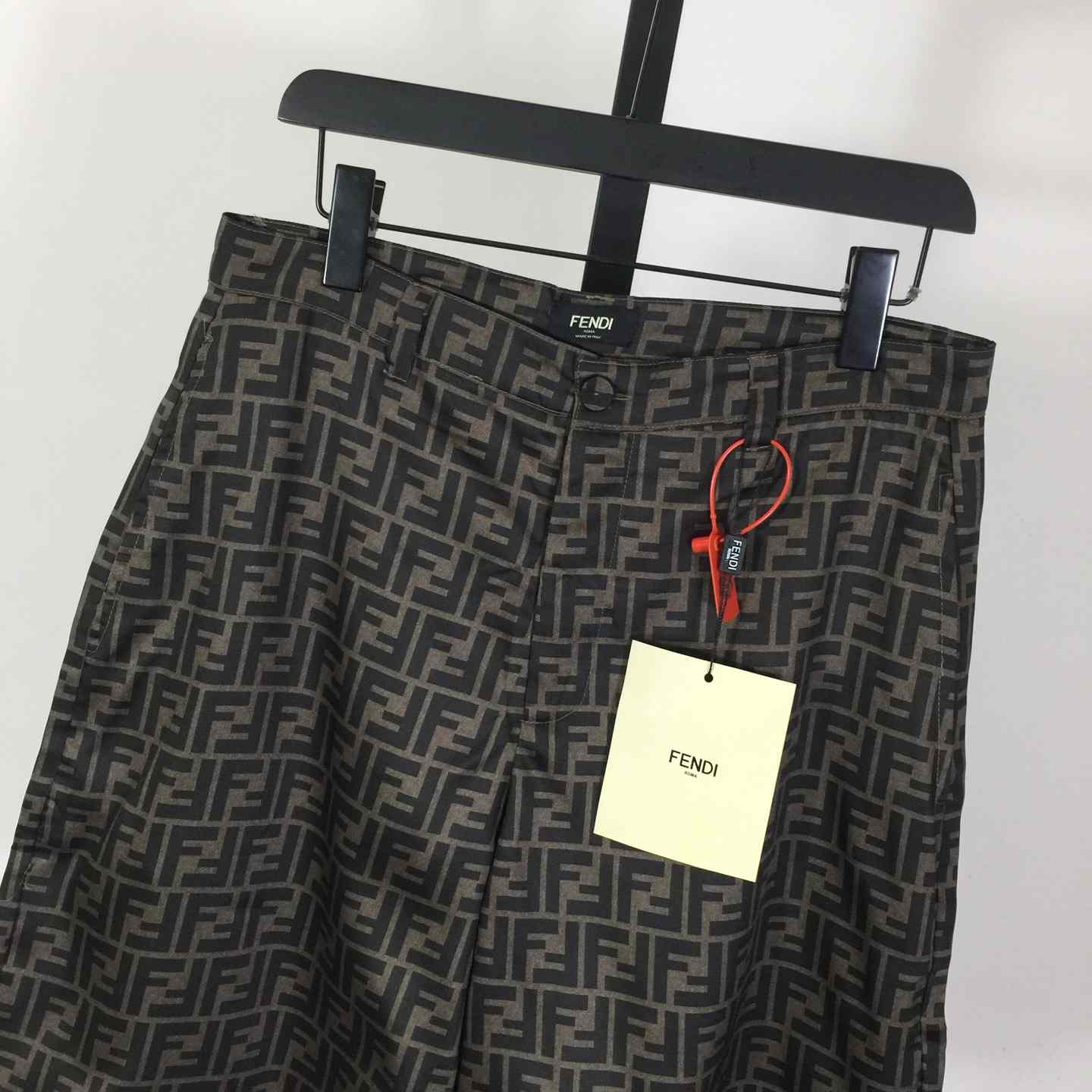 Fendi Brown Silk Short - DopestKickz