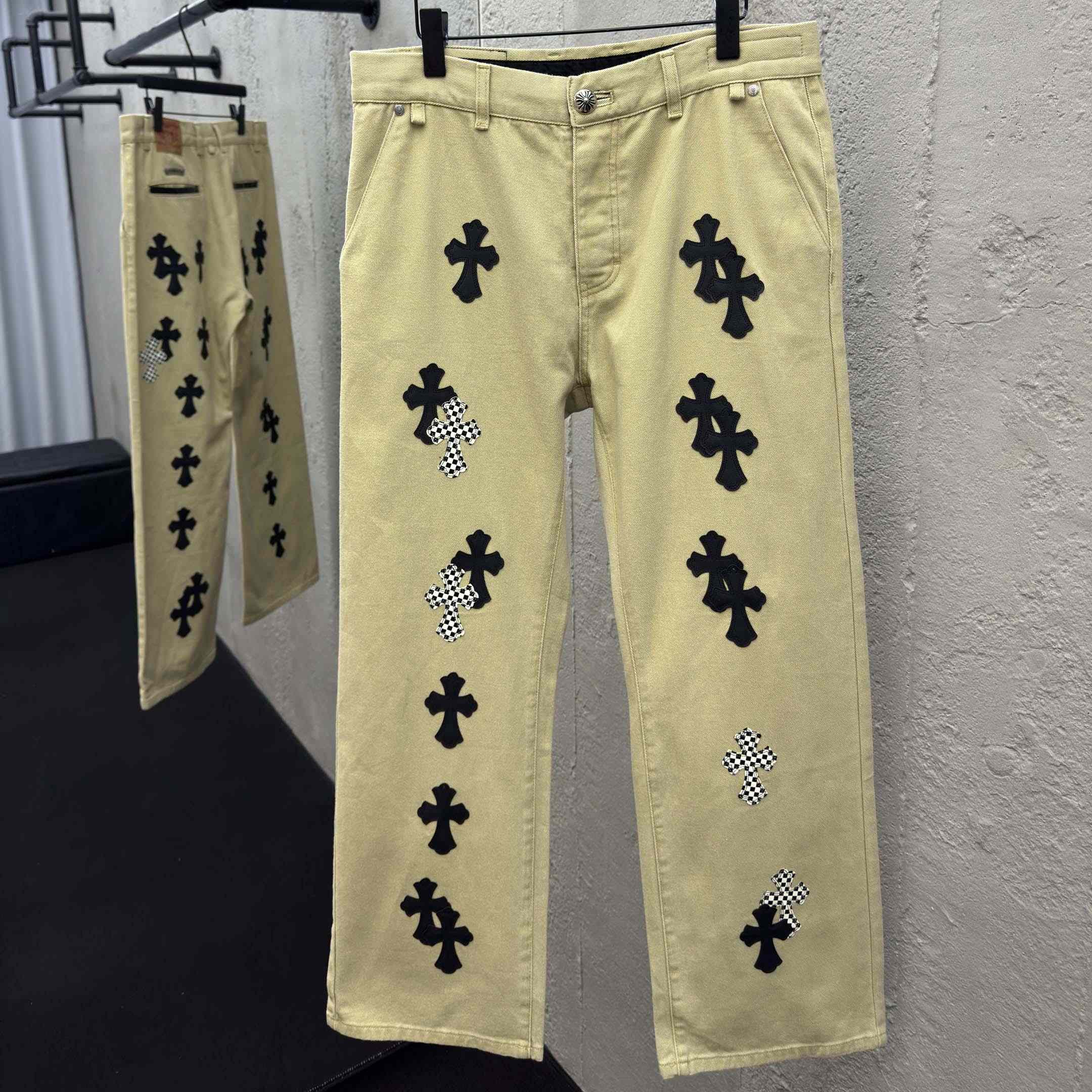 Chrome Hearts Cross Patch Chino Pants - DopestKickz