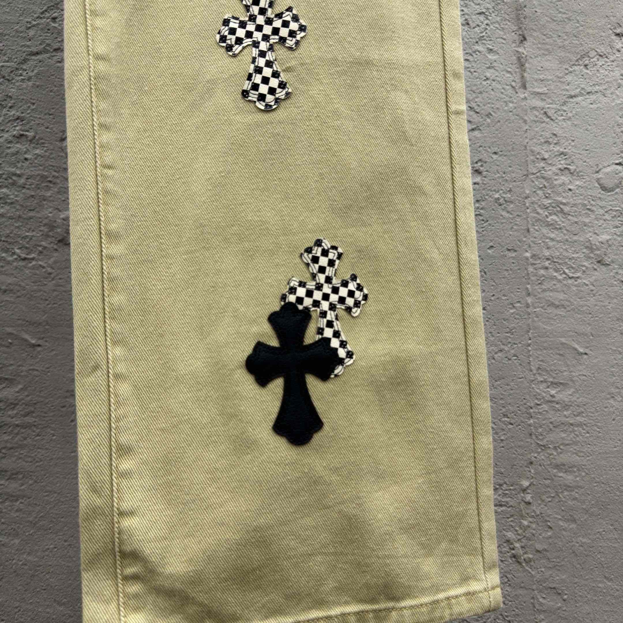 Chrome Hearts Cross Patch Chino Pants - DopestKickz