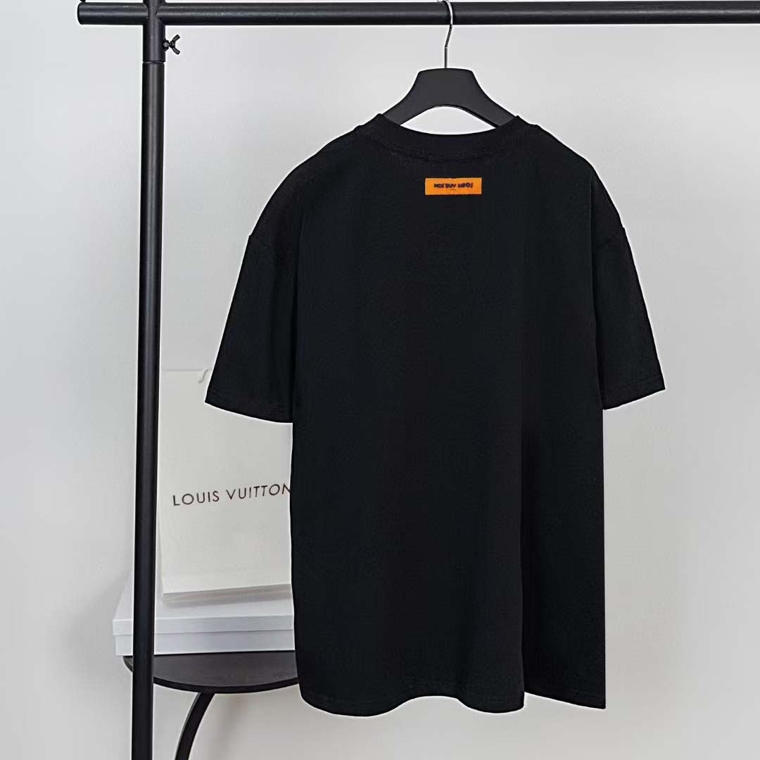 Louis Vuitton Embroidered Signature Cotton T-Shirt   1AFJFK - DopestKickz