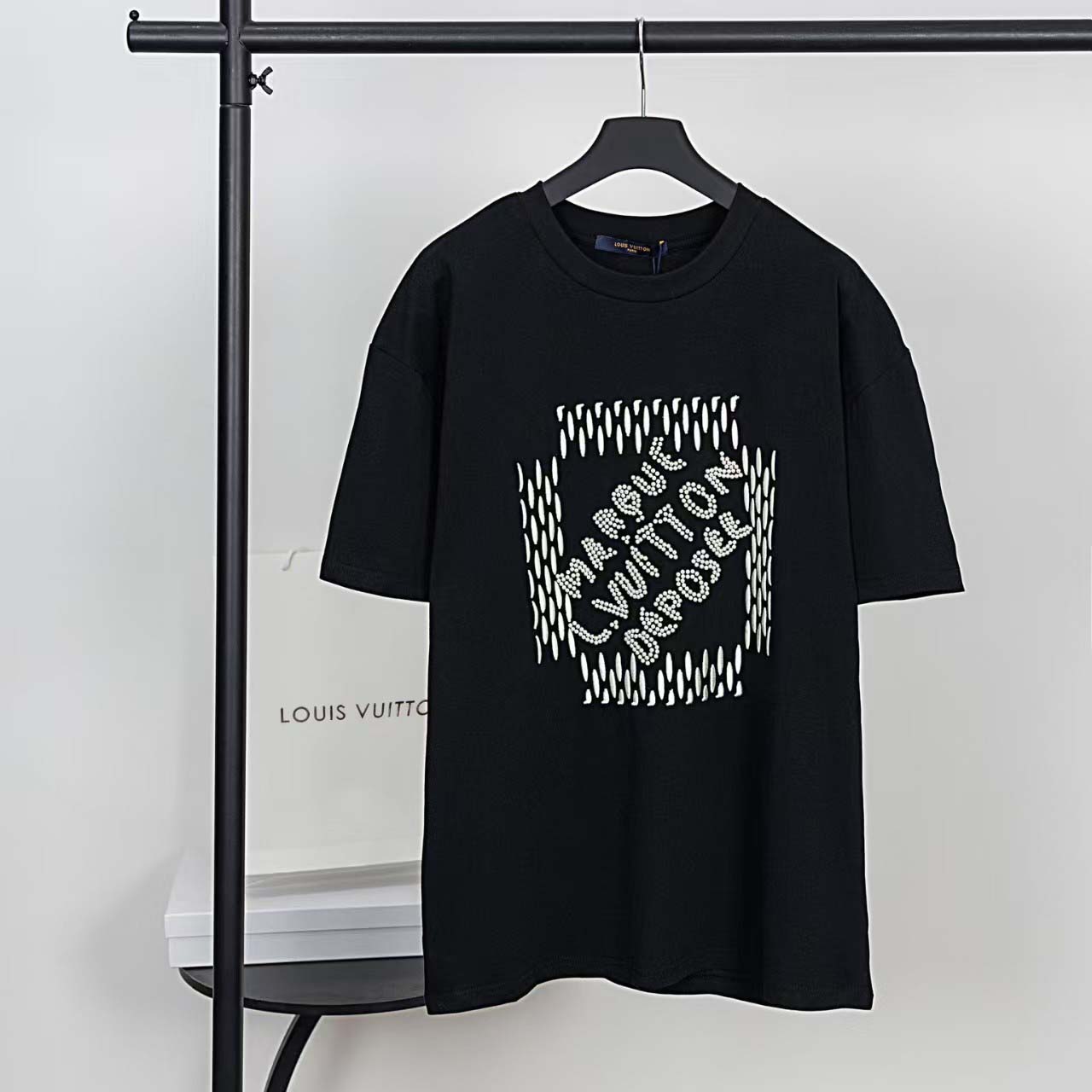 Louis Vuitton Embroidered Signature Cotton T-Shirt   1AFJFK - DopestKickz