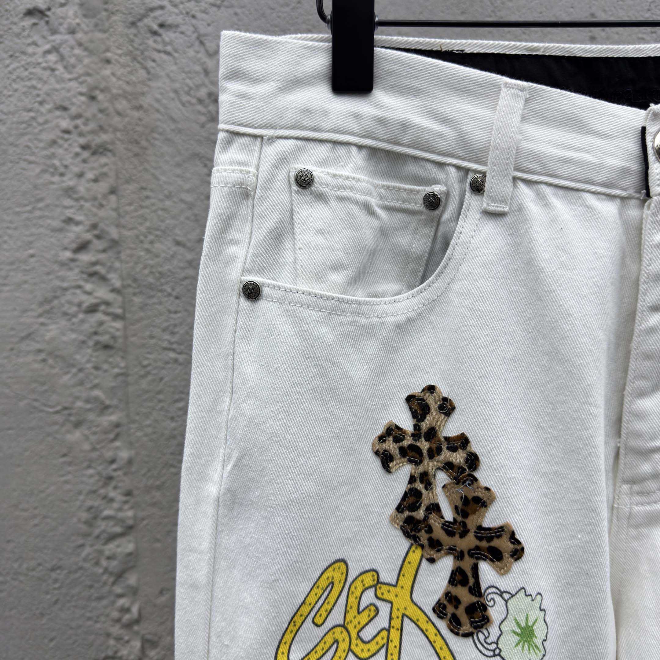 Chrome Hearts Leo Cross Jeans - DopestKickz