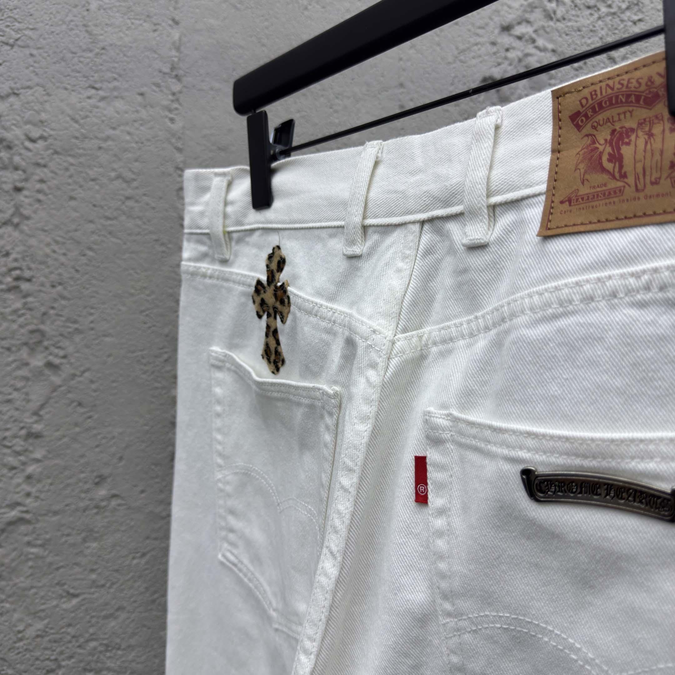 Chrome Hearts Leo Cross Jeans - DopestKickz
