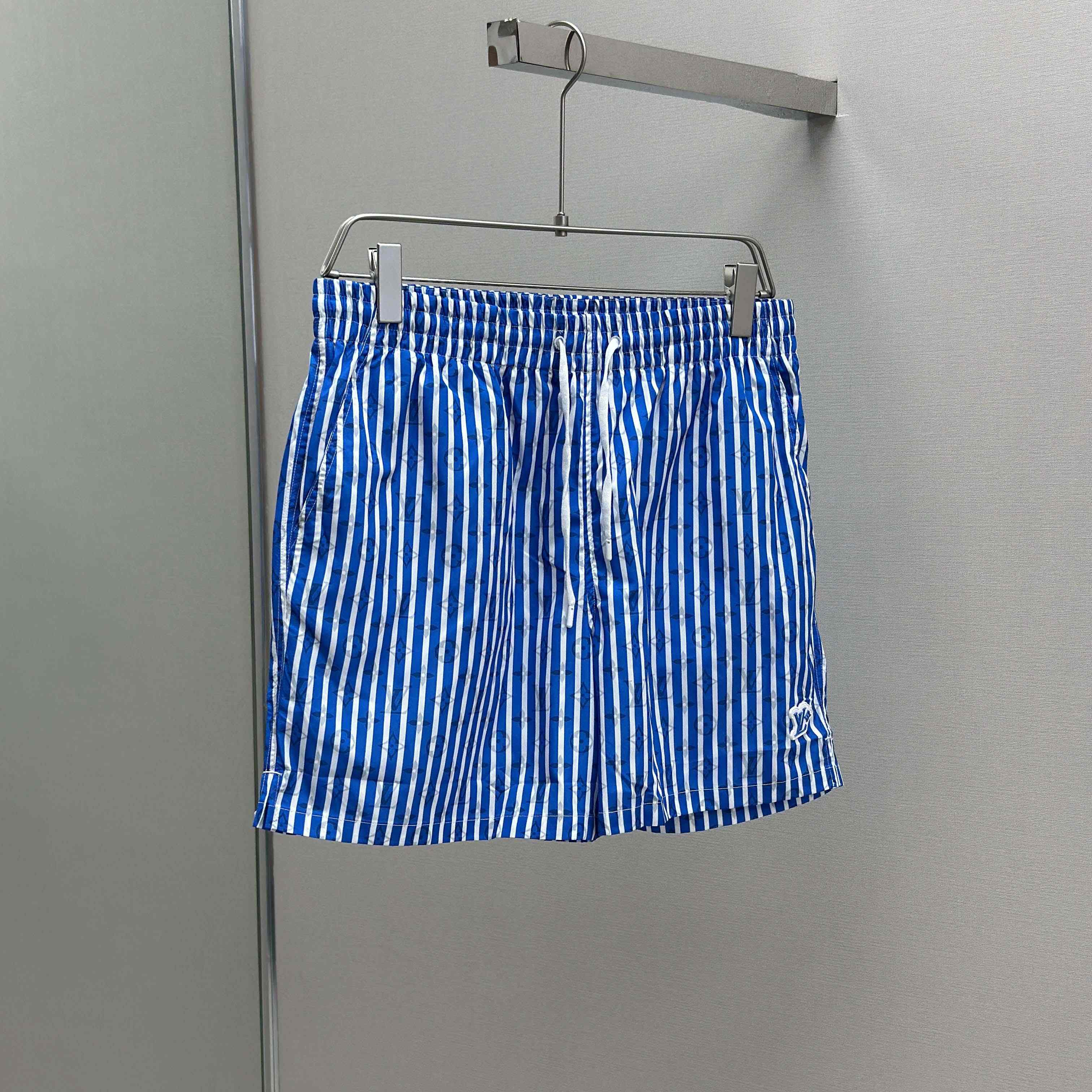 Louis Vuitton Monogram Striped Swim Shorts   1AHVZF - DopestKickz