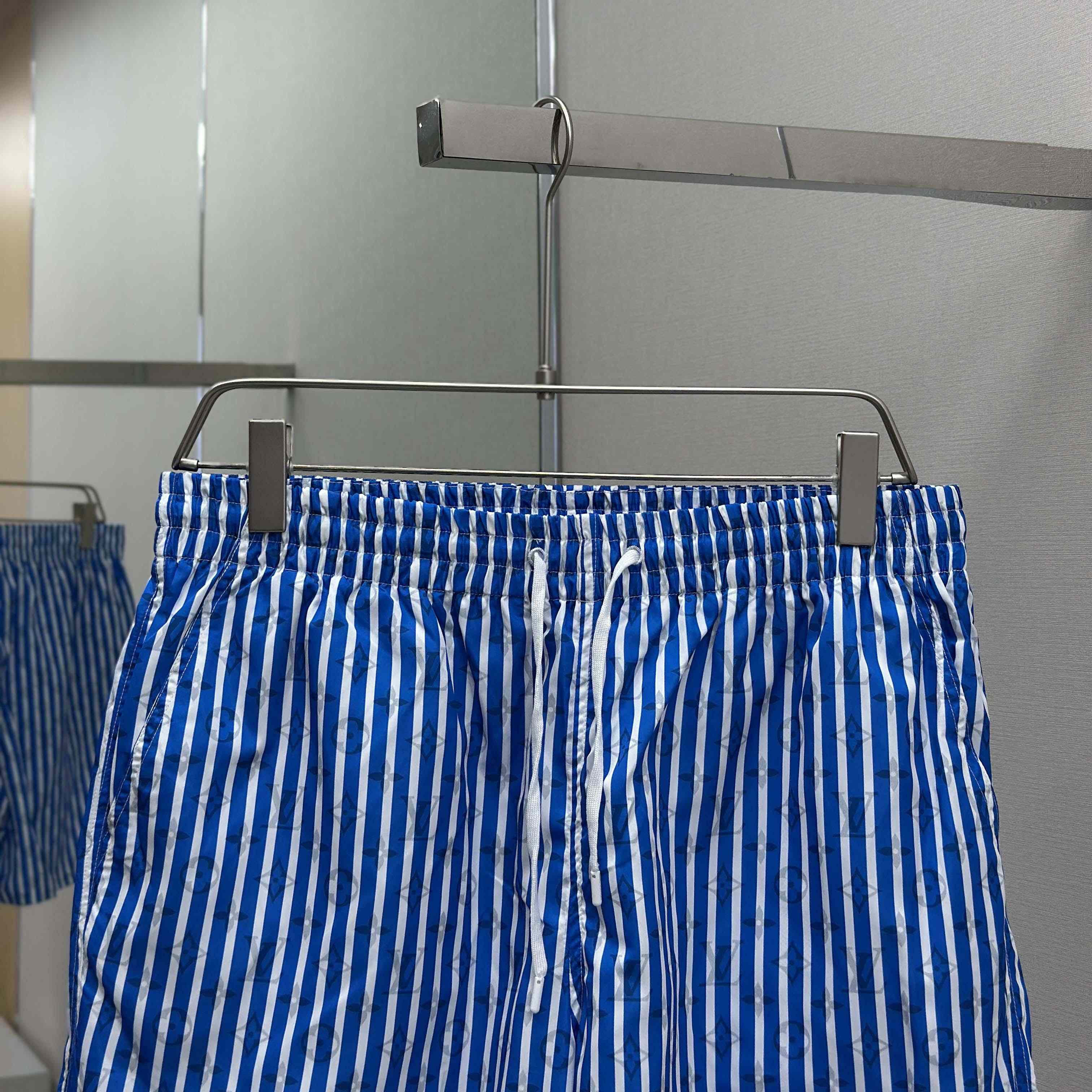 Louis Vuitton Monogram Striped Swim Shorts   1AHVZF - DopestKickz