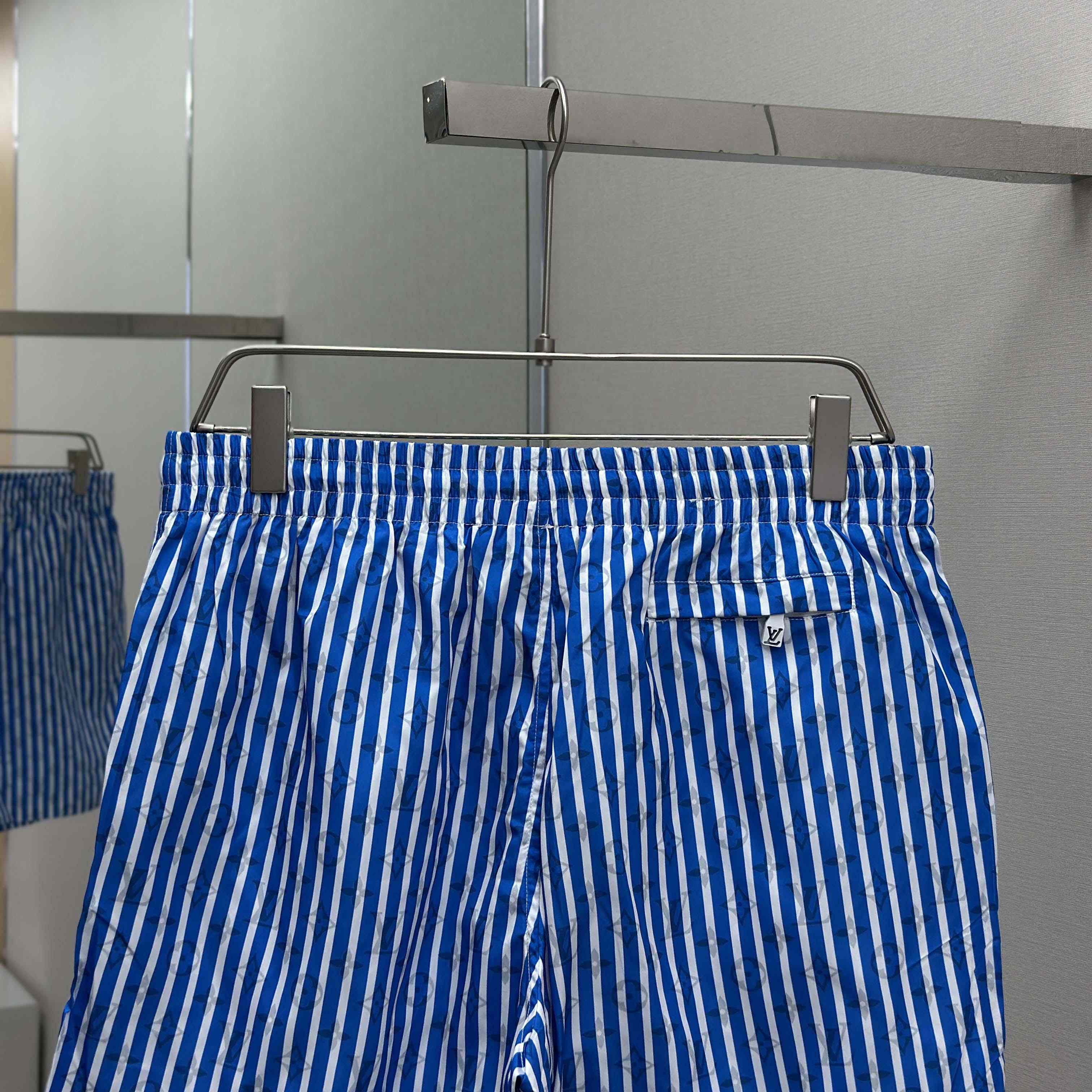 Louis Vuitton Monogram Striped Swim Shorts   1AHVZF - DopestKickz