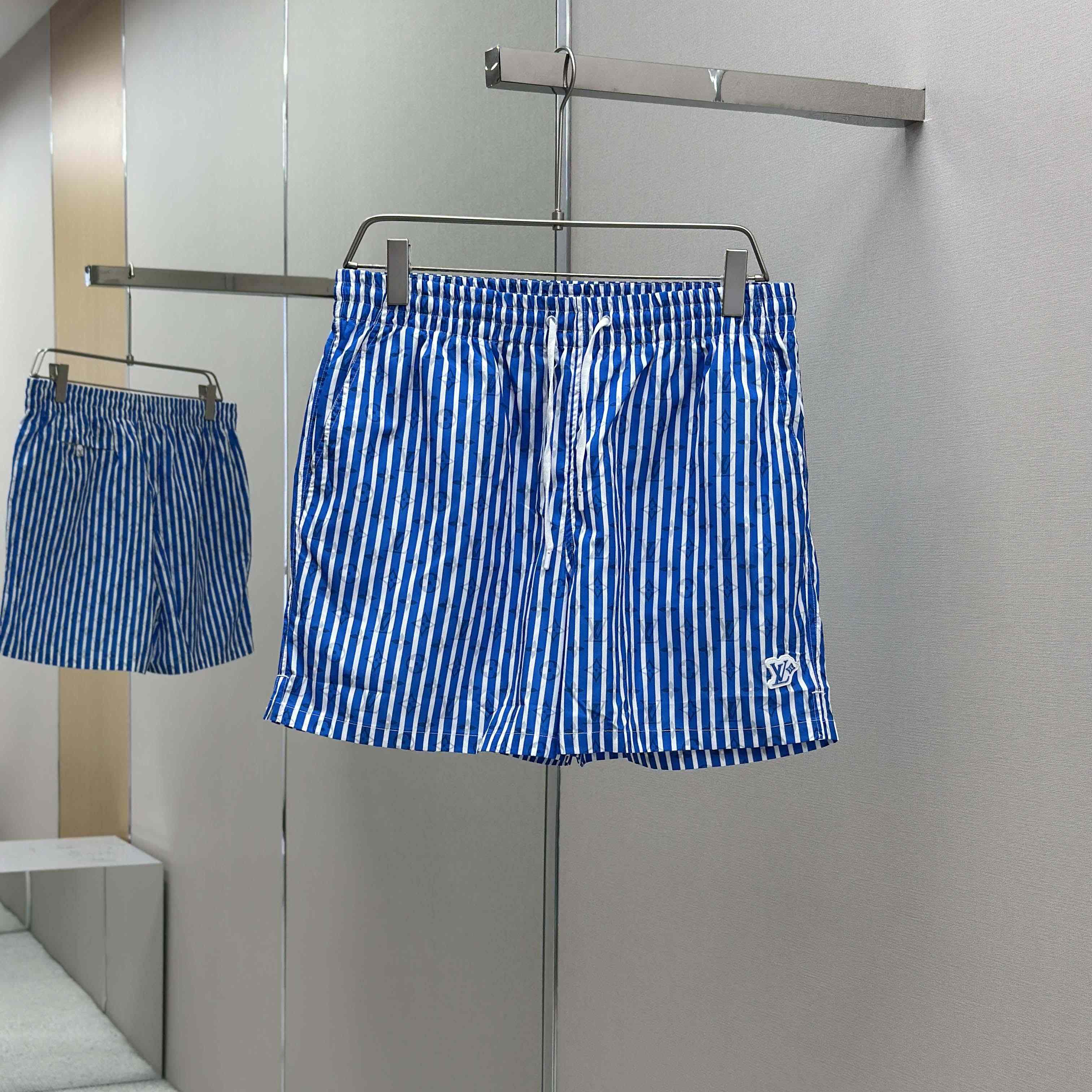 Louis Vuitton Monogram Striped Swim Shorts   1AHVZF - DopestKickz