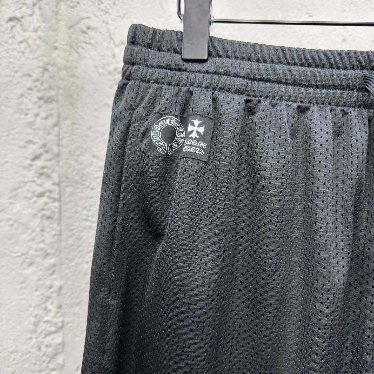 Chrome Hearts Sports Mesh Varsity Shorts Black - DopestKickz