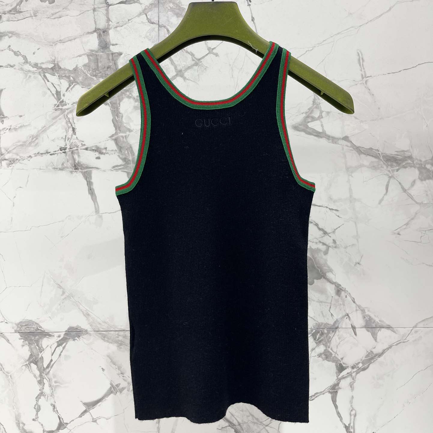 Gucci Cotton Rib Tank Top With Web - DopestKickz