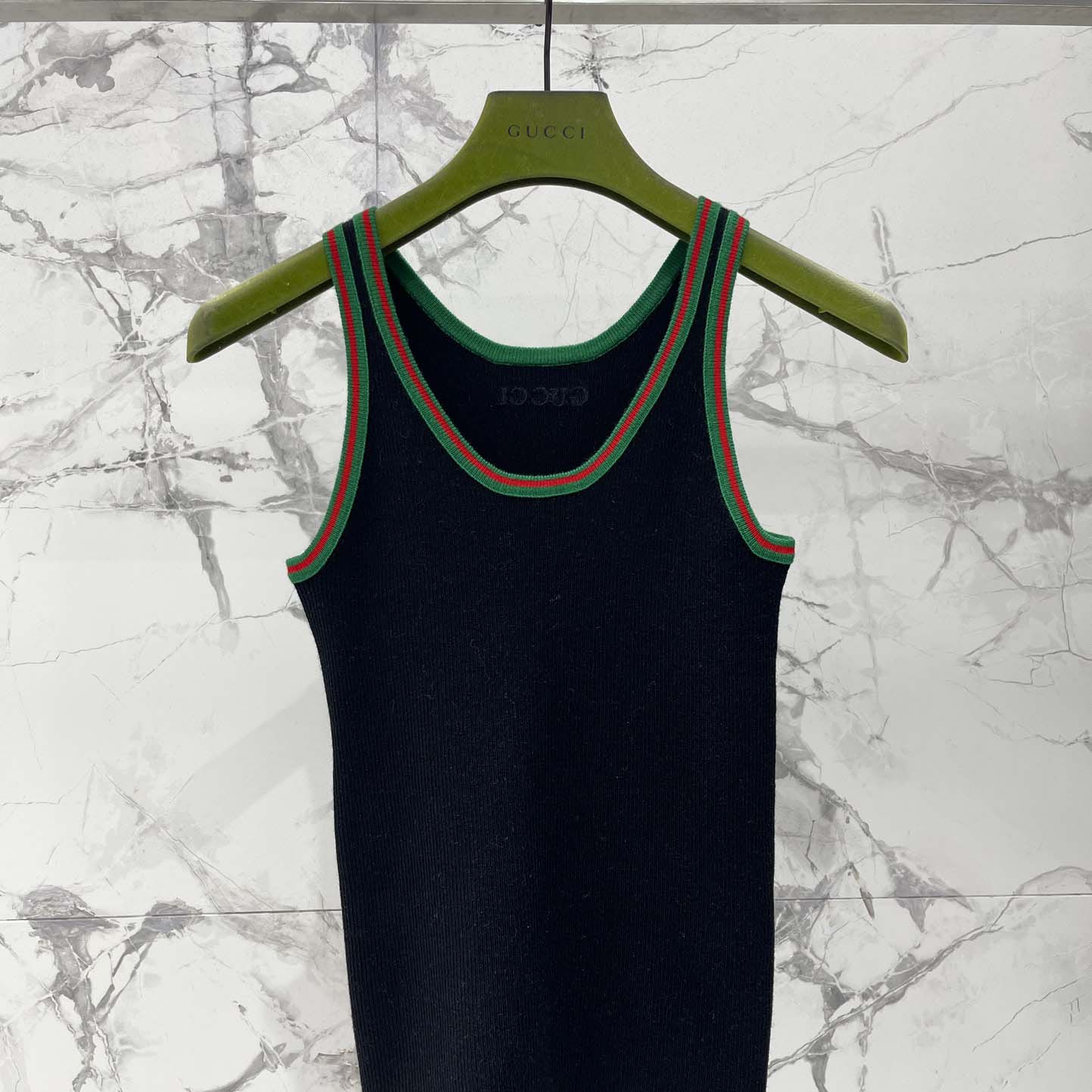 Gucci Cotton Rib Tank Top With Web - DopestKickz