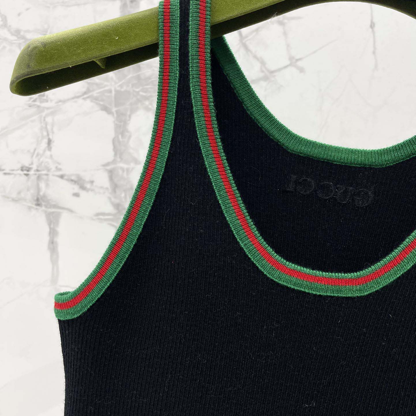 Gucci Cotton Rib Tank Top With Web - DopestKickz