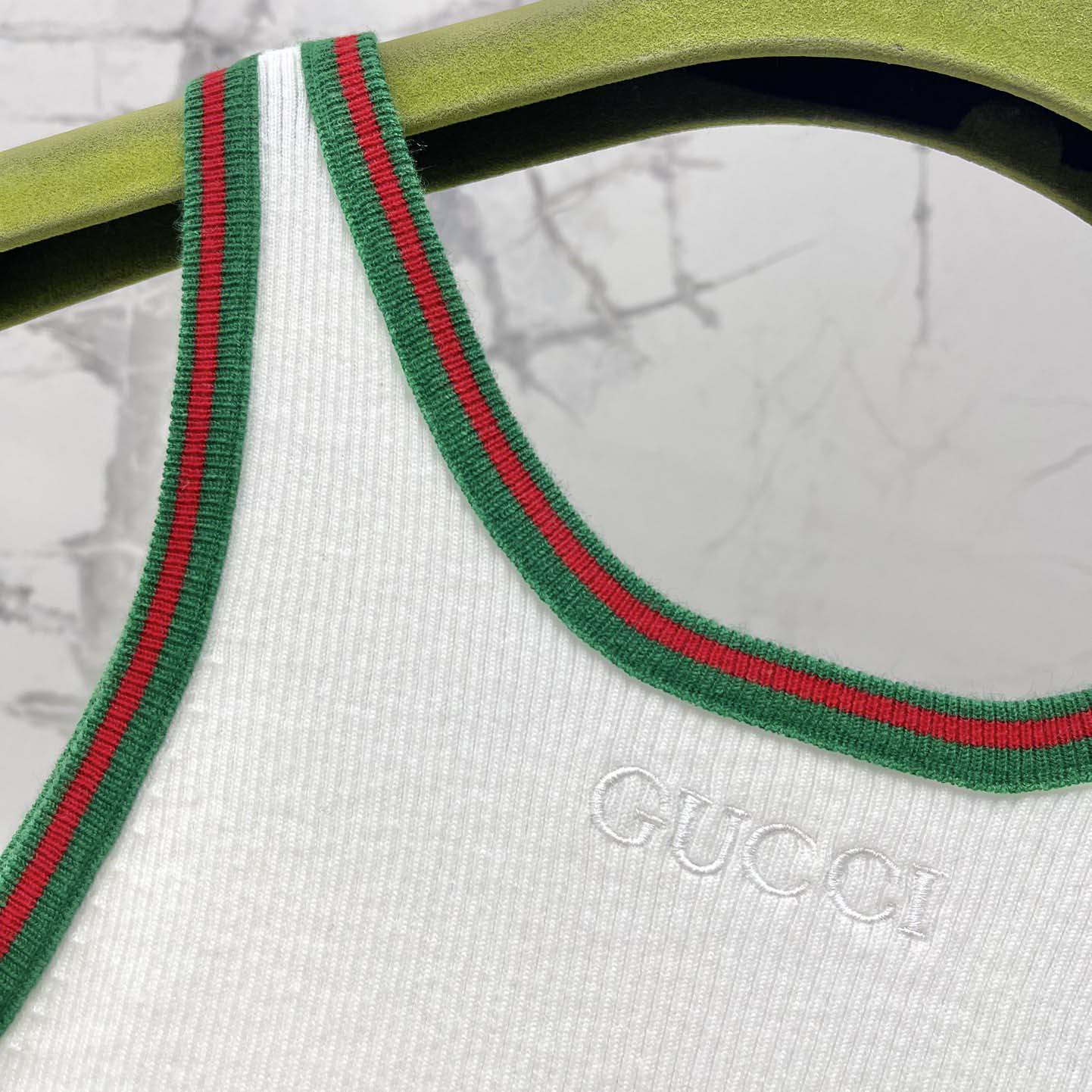 Gucci Cotton Rib Tank Top With Web - DopestKickz