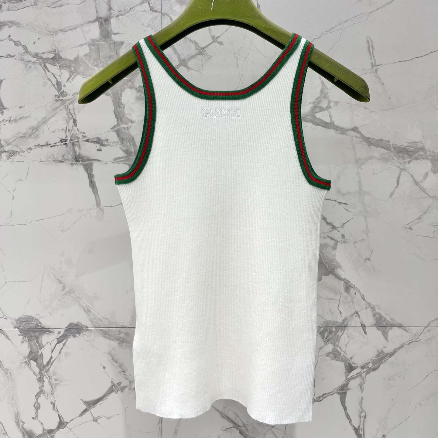 Gucci Cotton Rib Tank Top With Web - DopestKickz