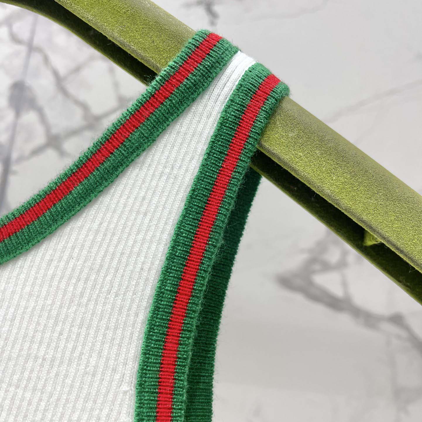Gucci Cotton Rib Tank Top With Web - DopestKickz