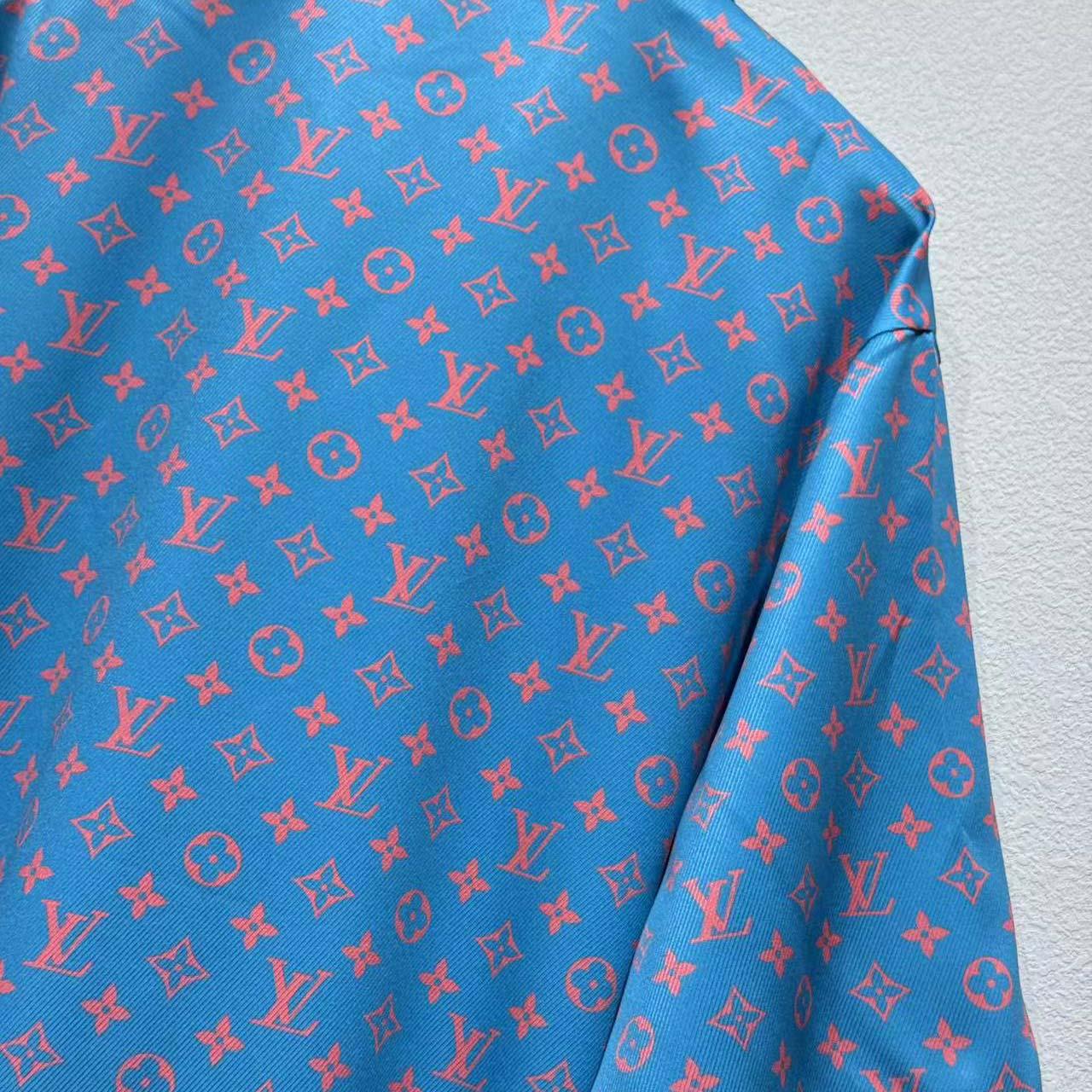 Louis Vuitton Monogram Short-Sleeved Silk Shirt - DopestKickz