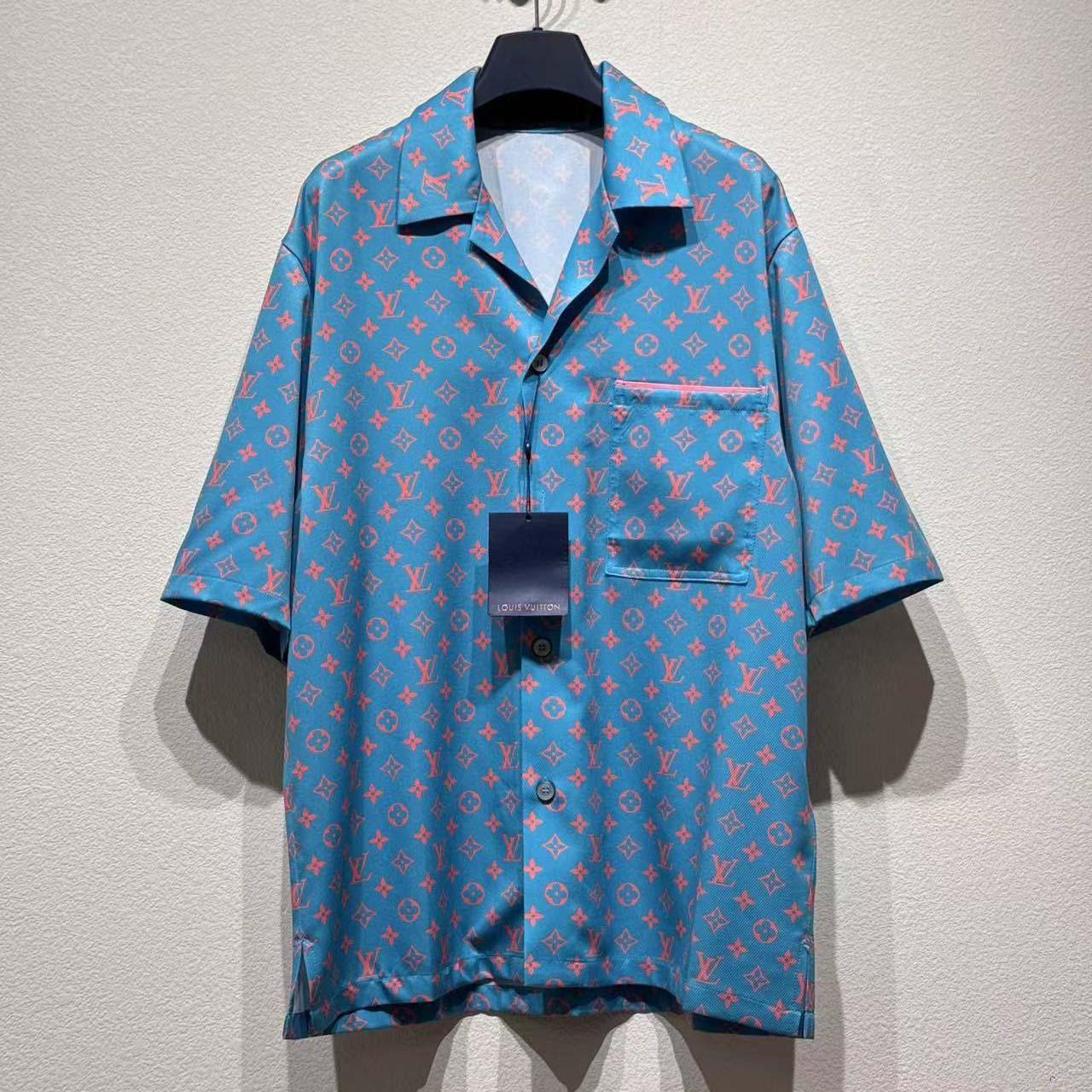 Louis Vuitton Monogram Short-Sleeved Silk Shirt - DopestKickz