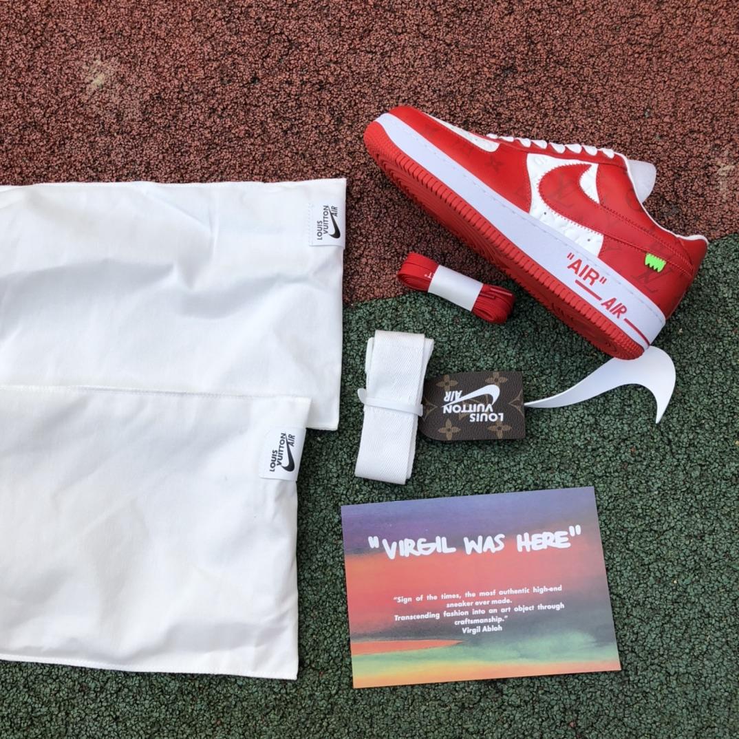 Louis Vuitton x Nike Air Force 1 Low Sneaker    - DopestKickz