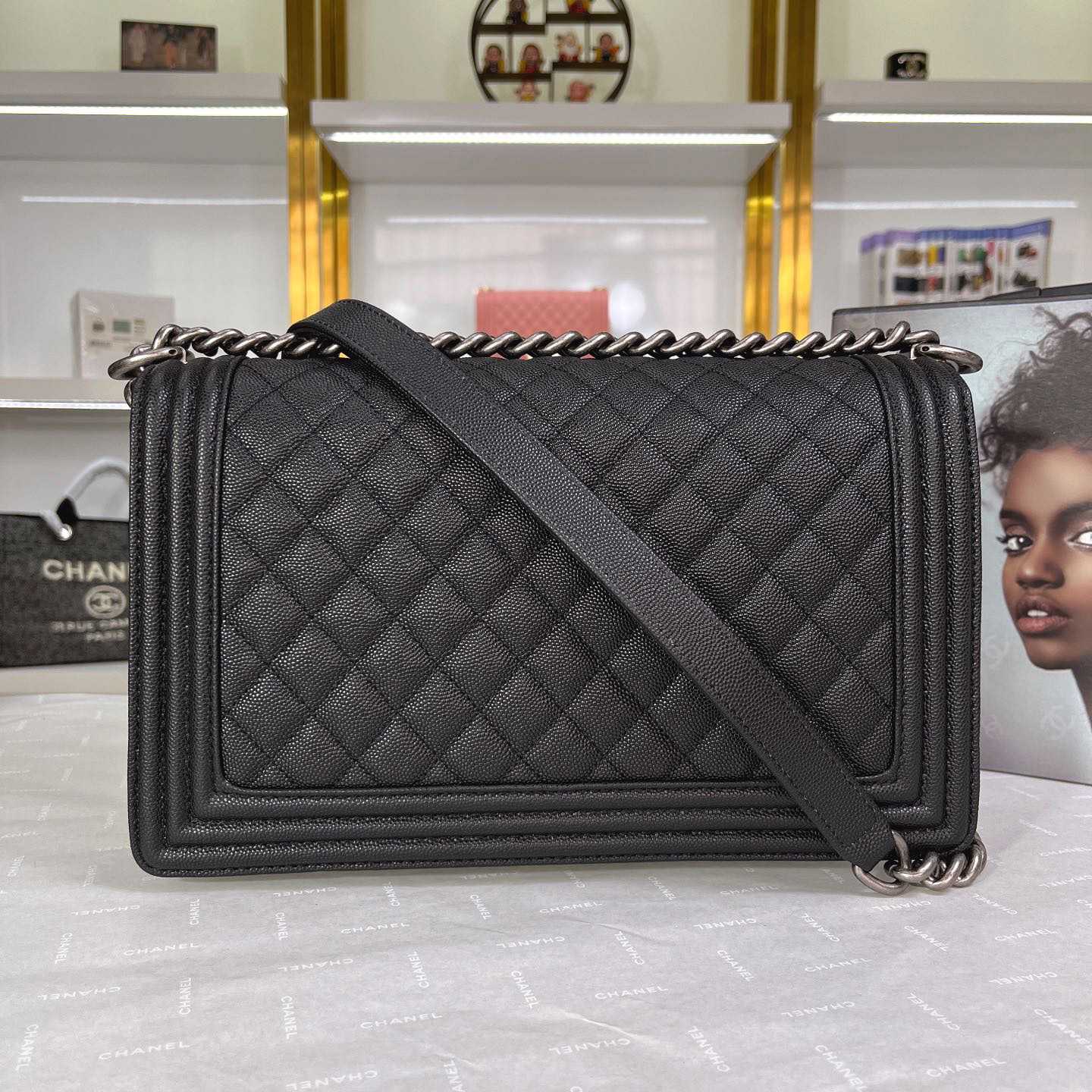Chanel Boy Handbag  17.5×28×7.5cm   (50% Off Sale)  pb143 - DopestKickz