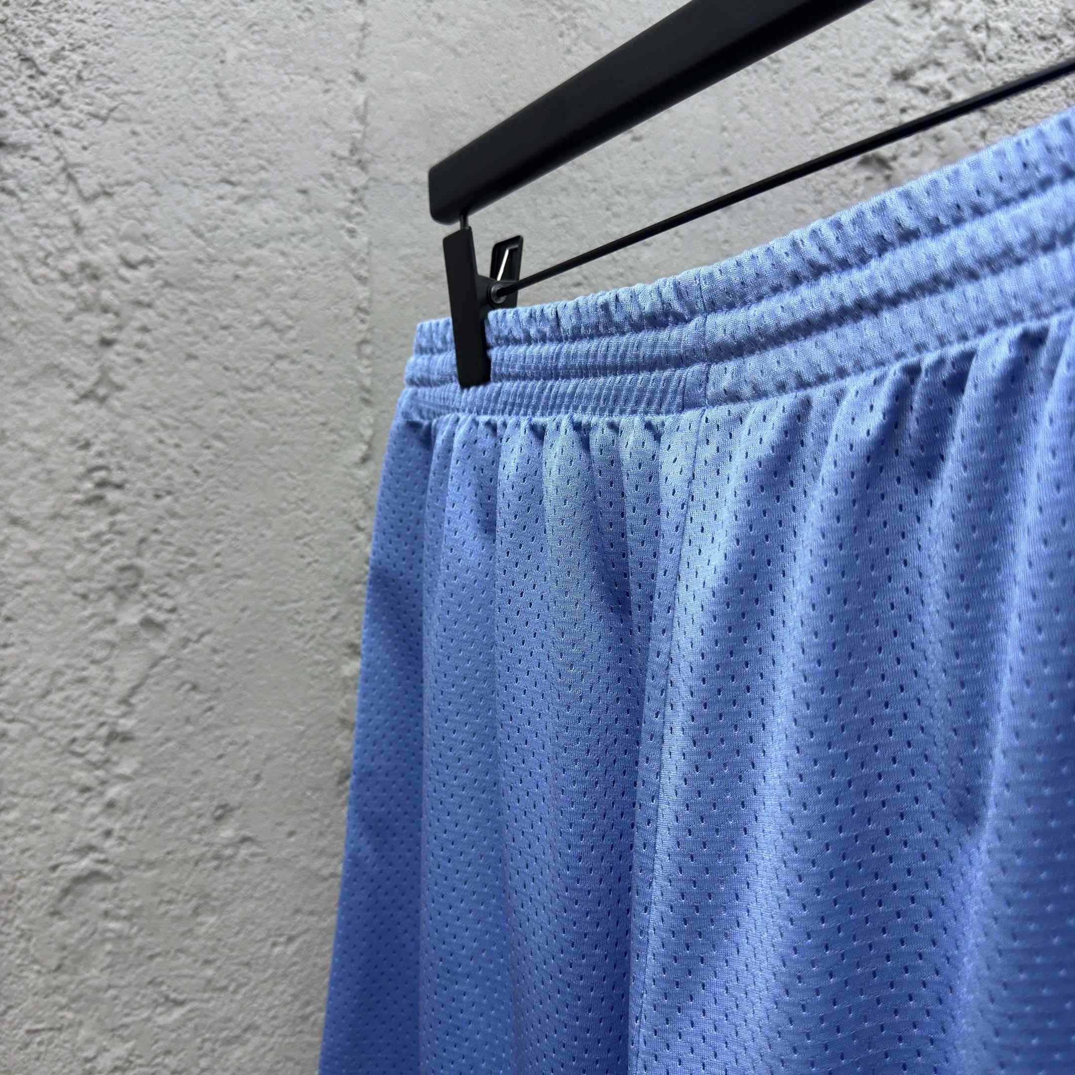 Chrome Hearts Sports Mesh Varsity Shorts Blue - DopestKickz