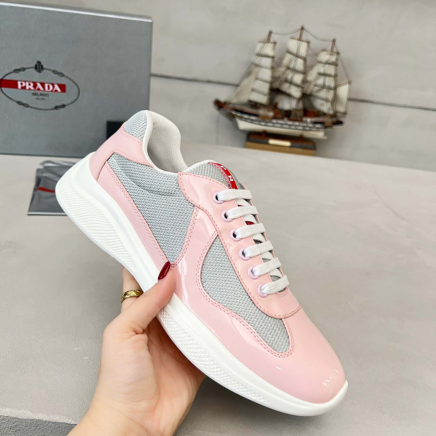Prada America's Cup Biker Fabric Sneakers - DopestKickz