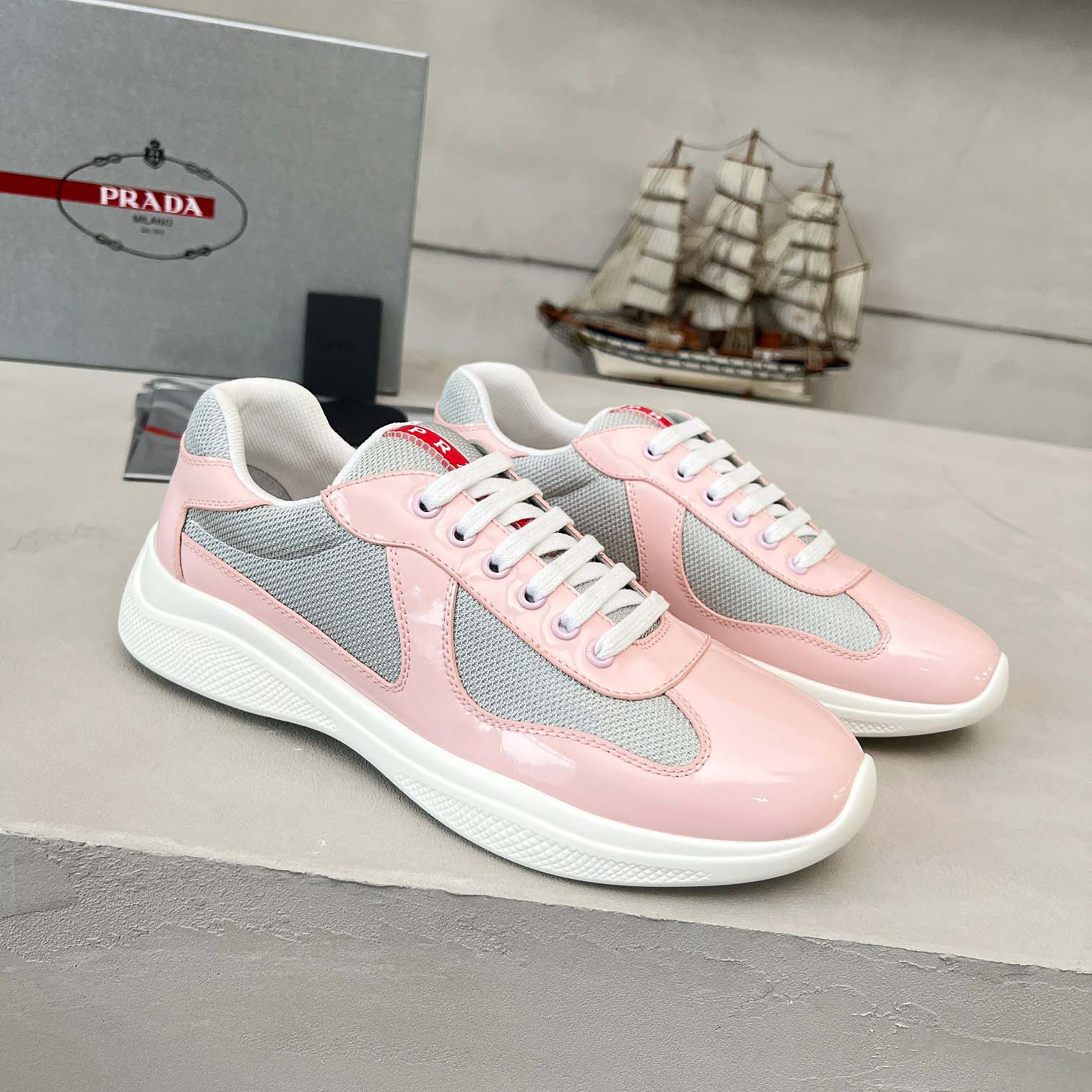 Prada America's Cup Biker Fabric Sneakers - DopestKickz