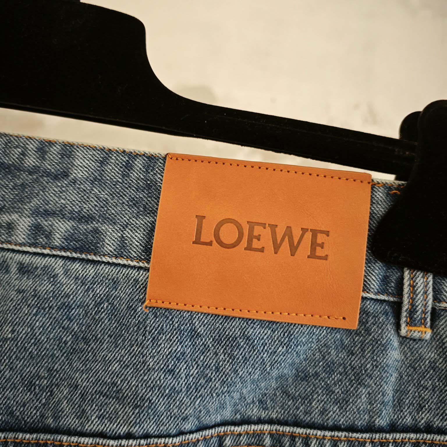 Loewe Anagram Shorts In Denim - DopestKickz