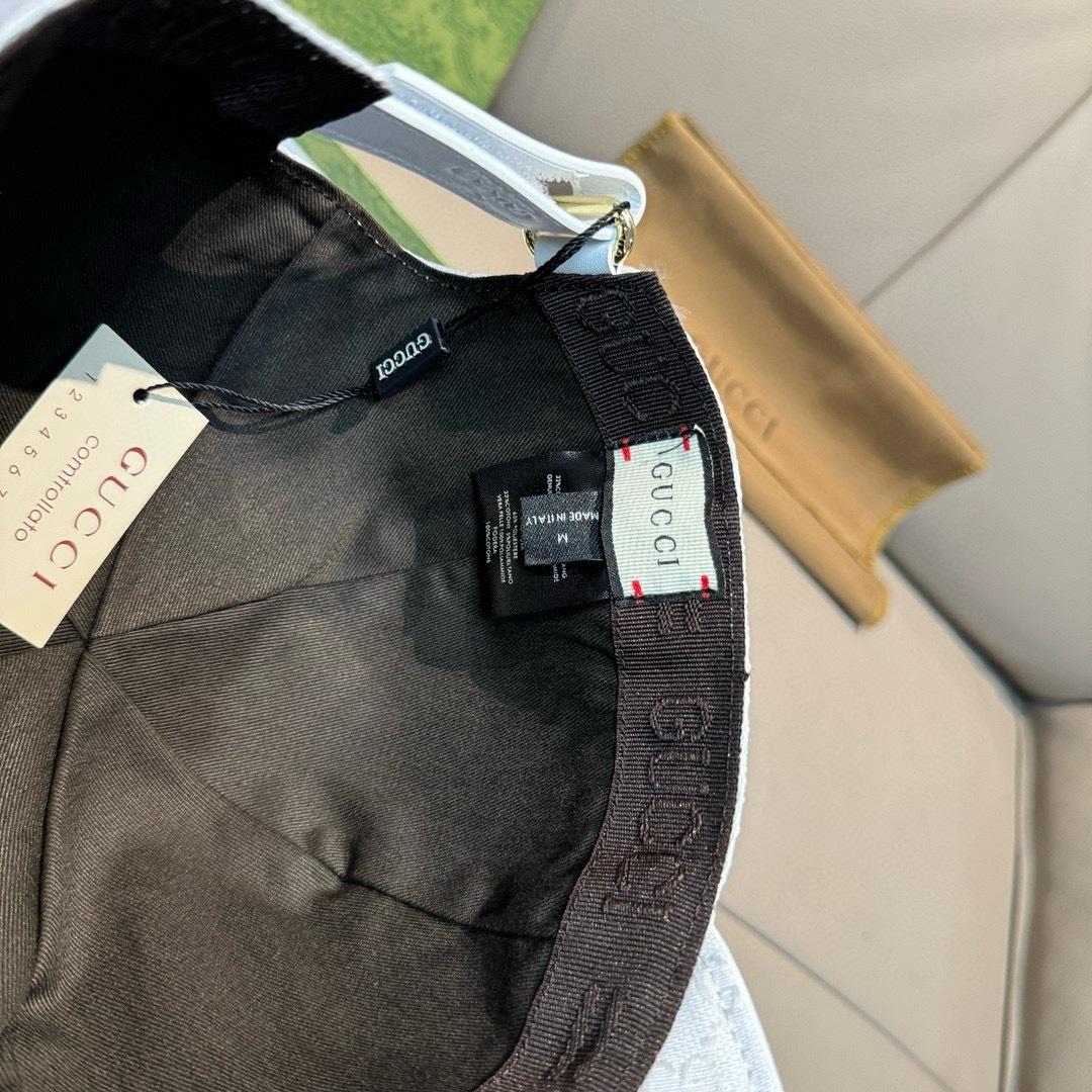 Gucci Original GG Canvas Baseball Hat With Web - DopestKickz