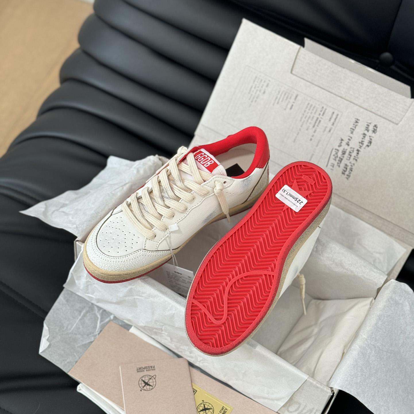 Golden Goose Ball Star 'White Red'  - DopestKickz