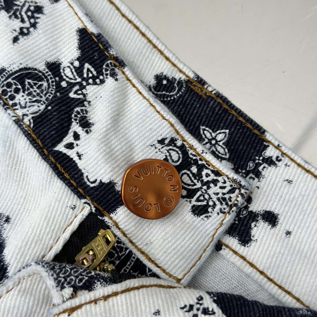 Louis Vuitton Monogram Denim Shorts - DopestKickz