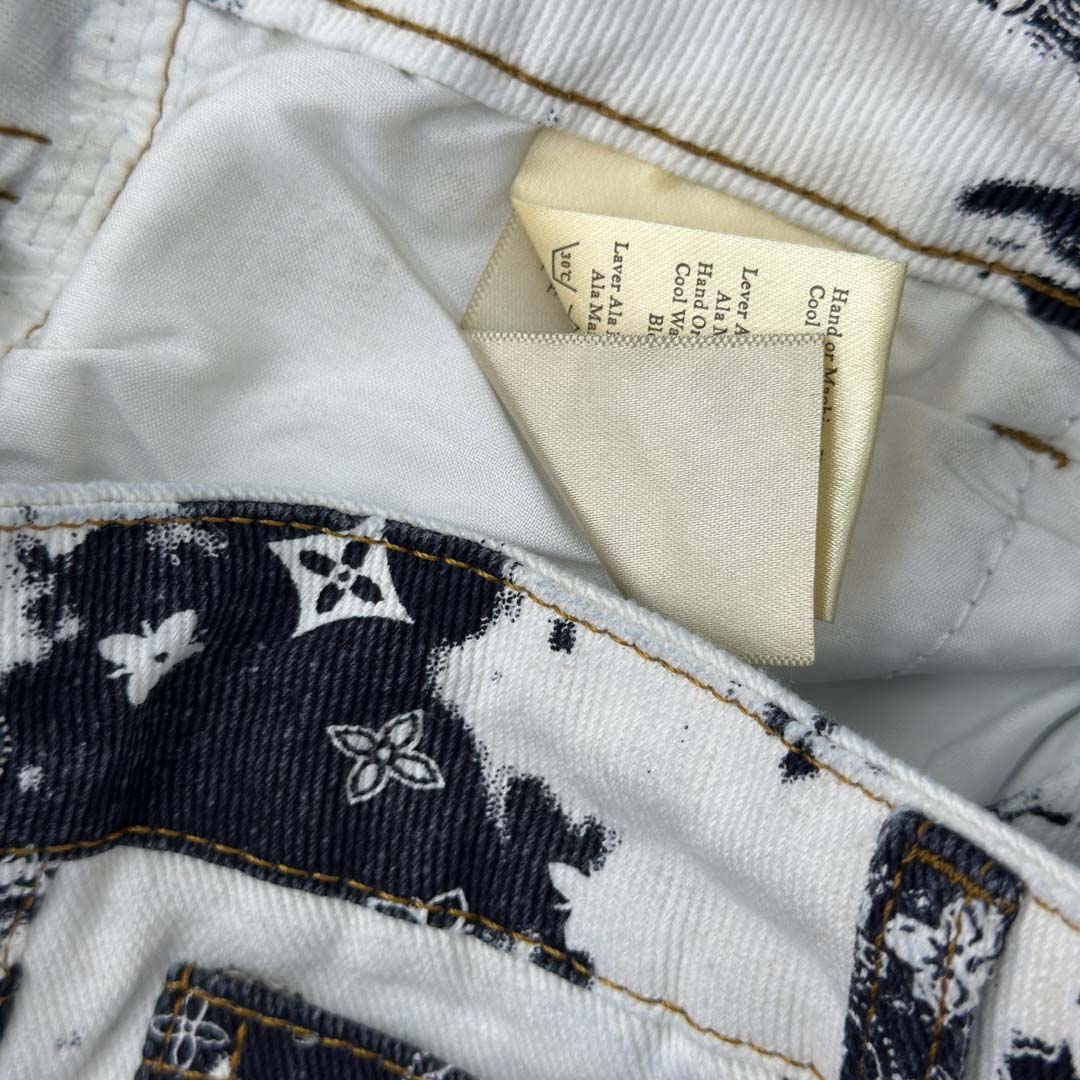 Louis Vuitton Monogram Denim Shorts - DopestKickz