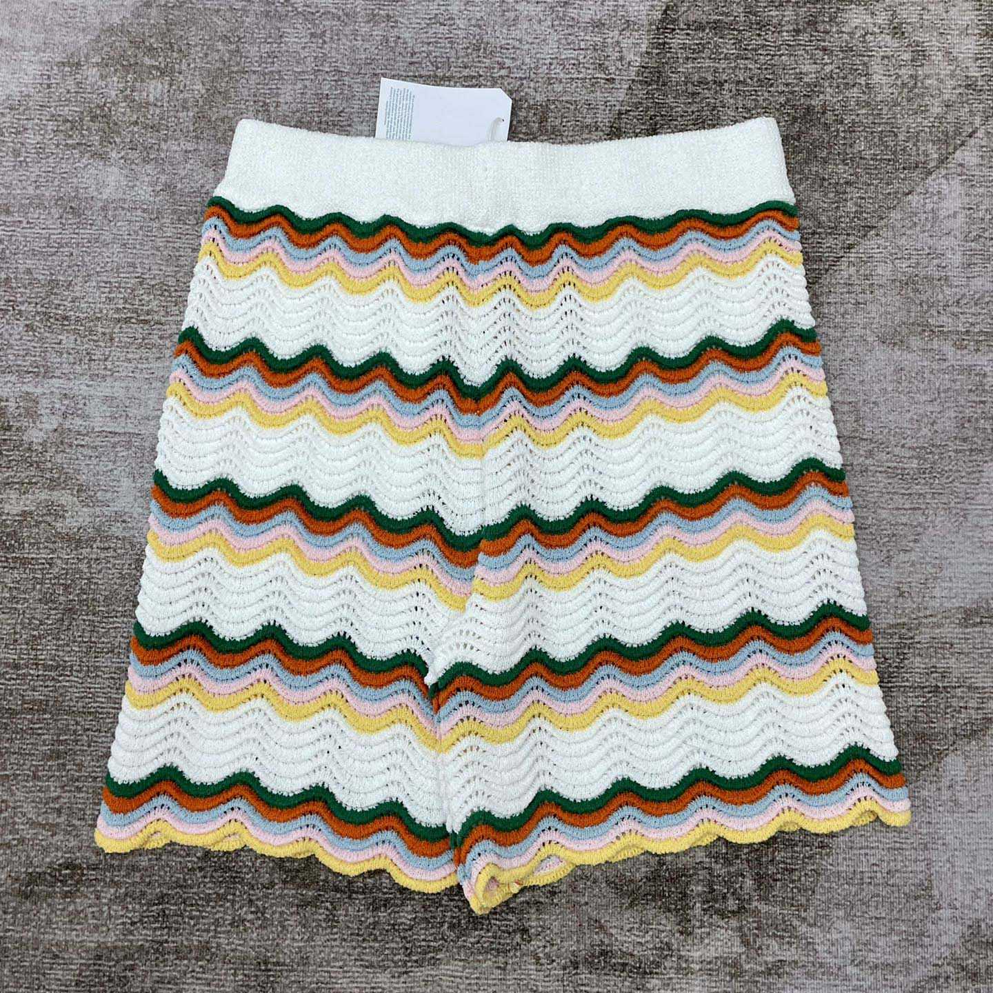 Casablanca Wavy Boucle Shorts   D0059 - DopestKickz
