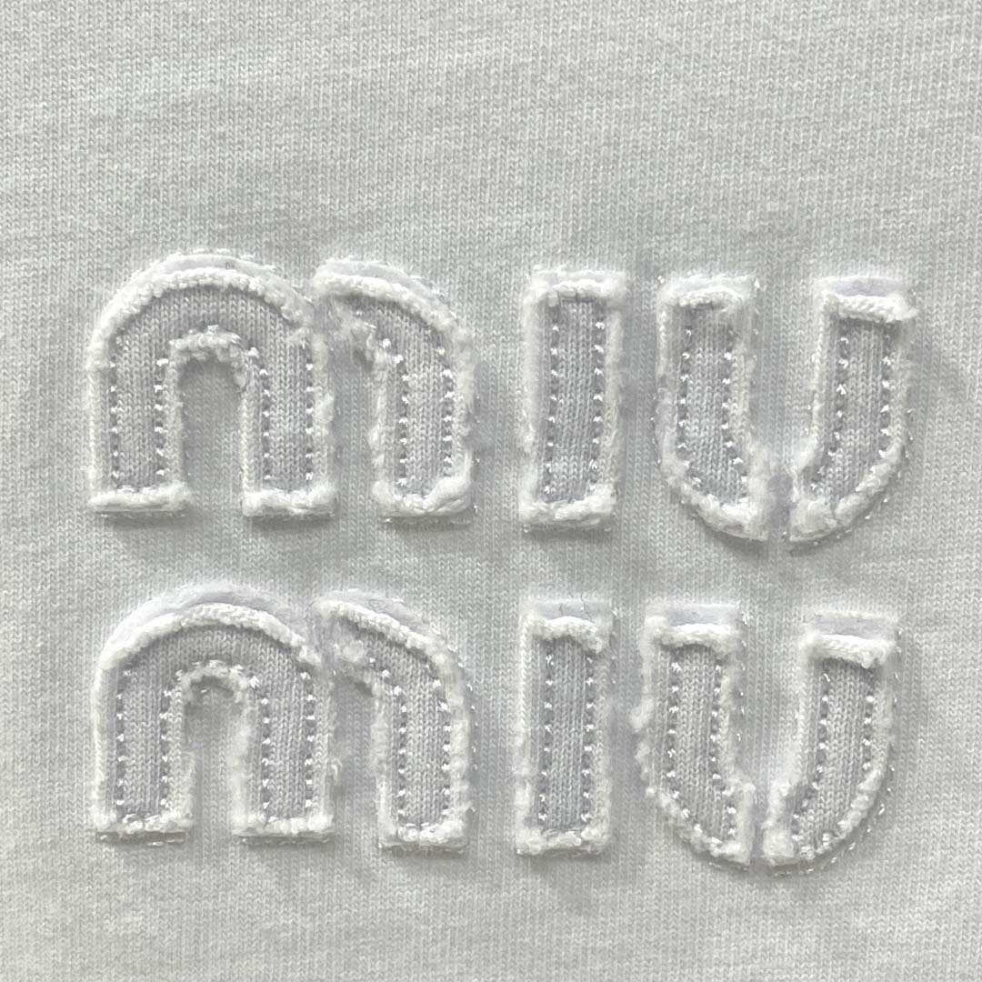 Miu Miu White Cotton Jersey T-shirt  - DopestKickz