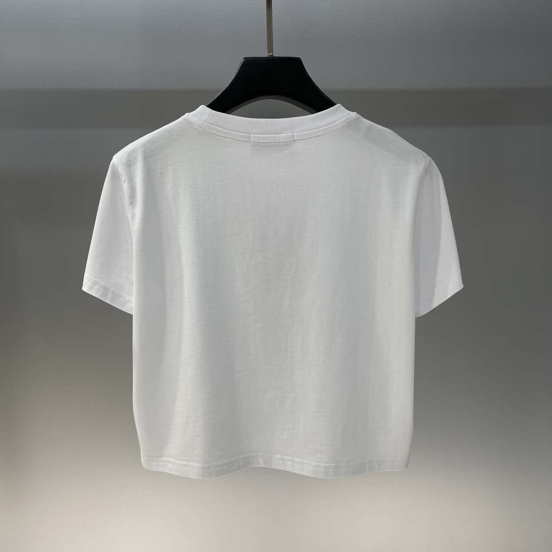 Miu Miu White Cotton Jersey T-shirt  - DopestKickz