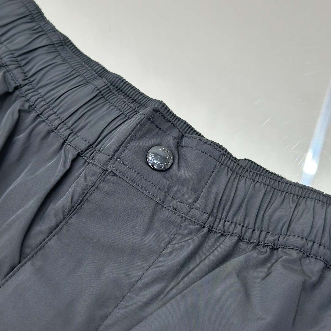 Moncler Black Tricolour-Trimmed Swim Shorts - DopestKickz