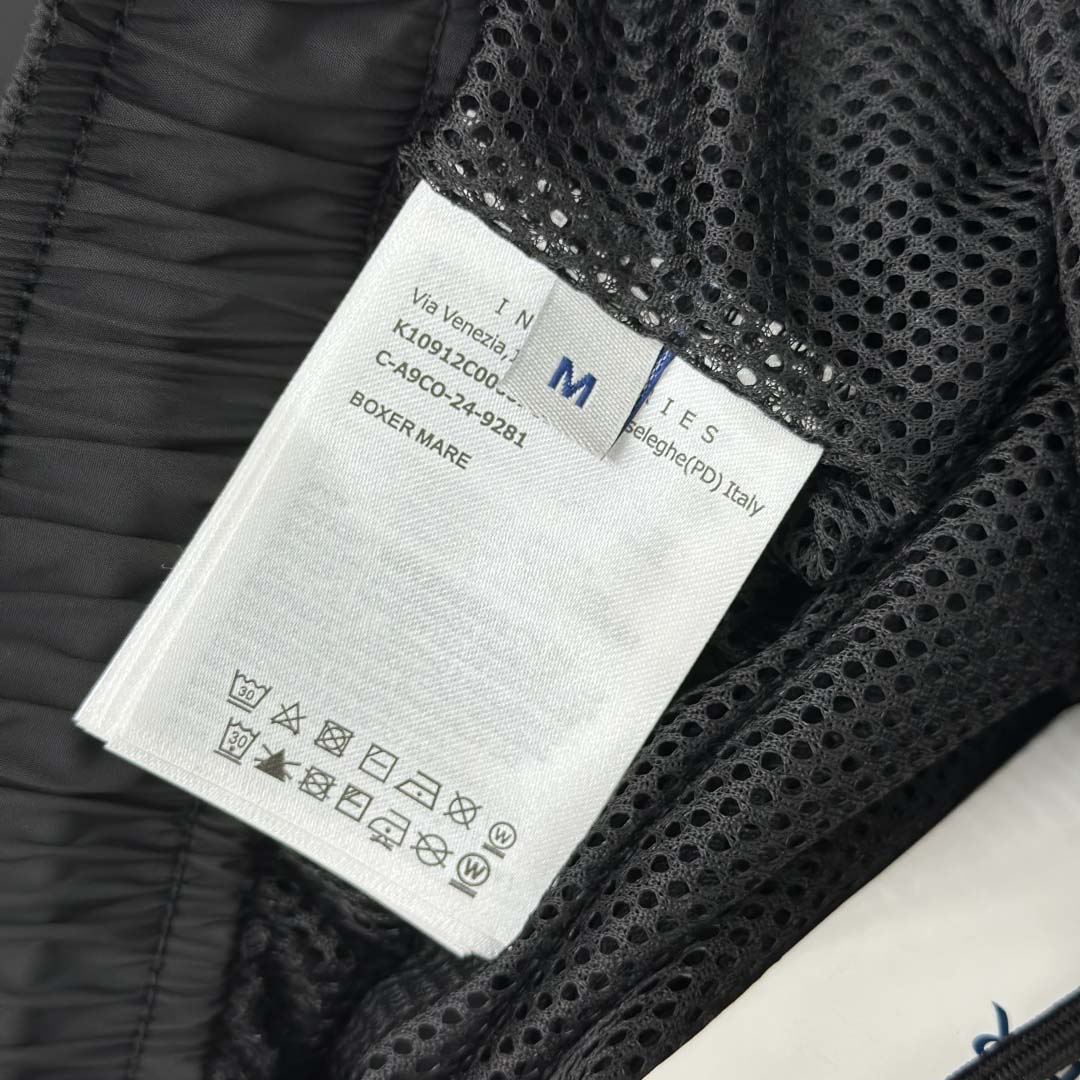 Moncler Black Tricolour-Trimmed Swim Shorts - DopestKickz