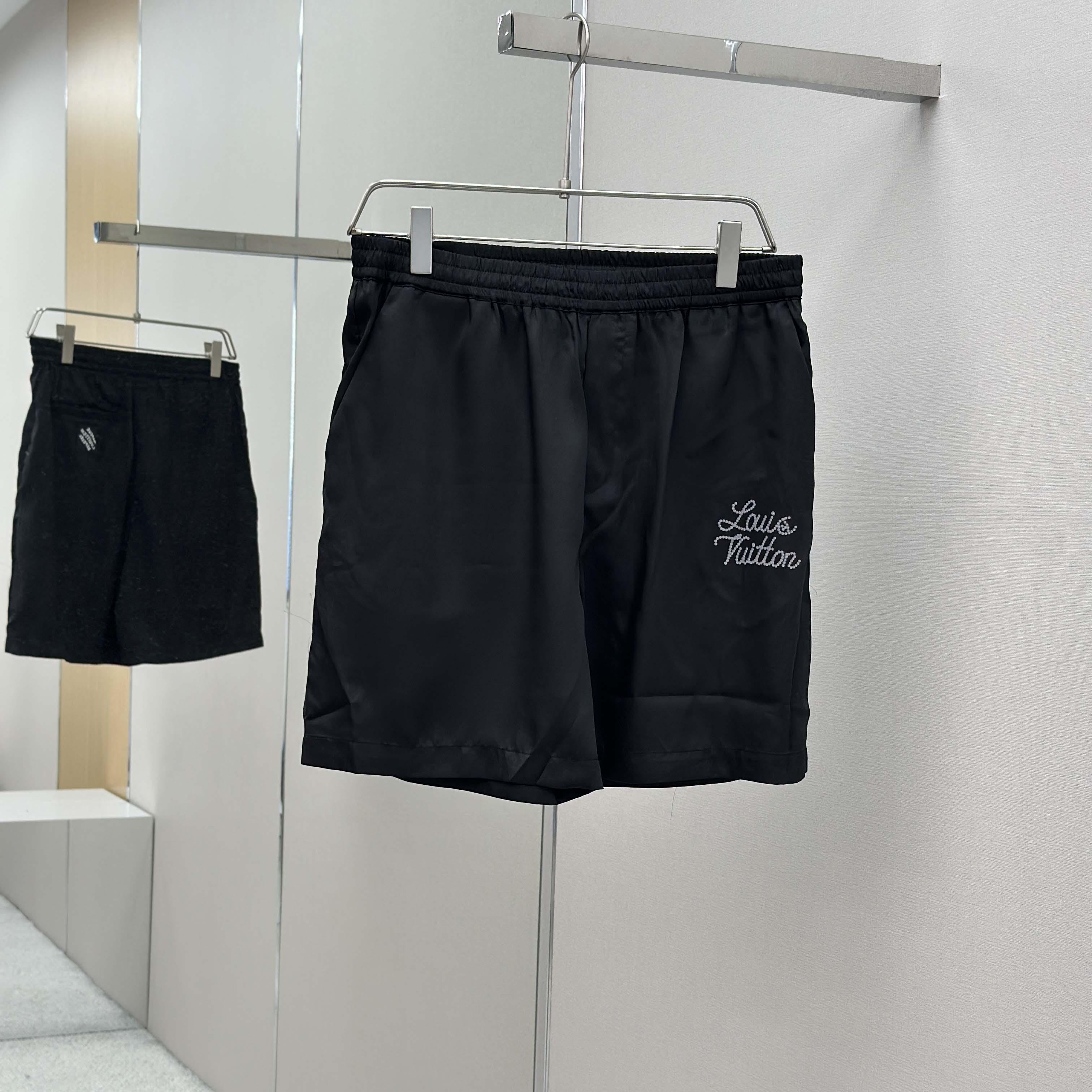 Louis Vuitton Printed Signature Silk Shorts   1AIMG3 - DopestKickz