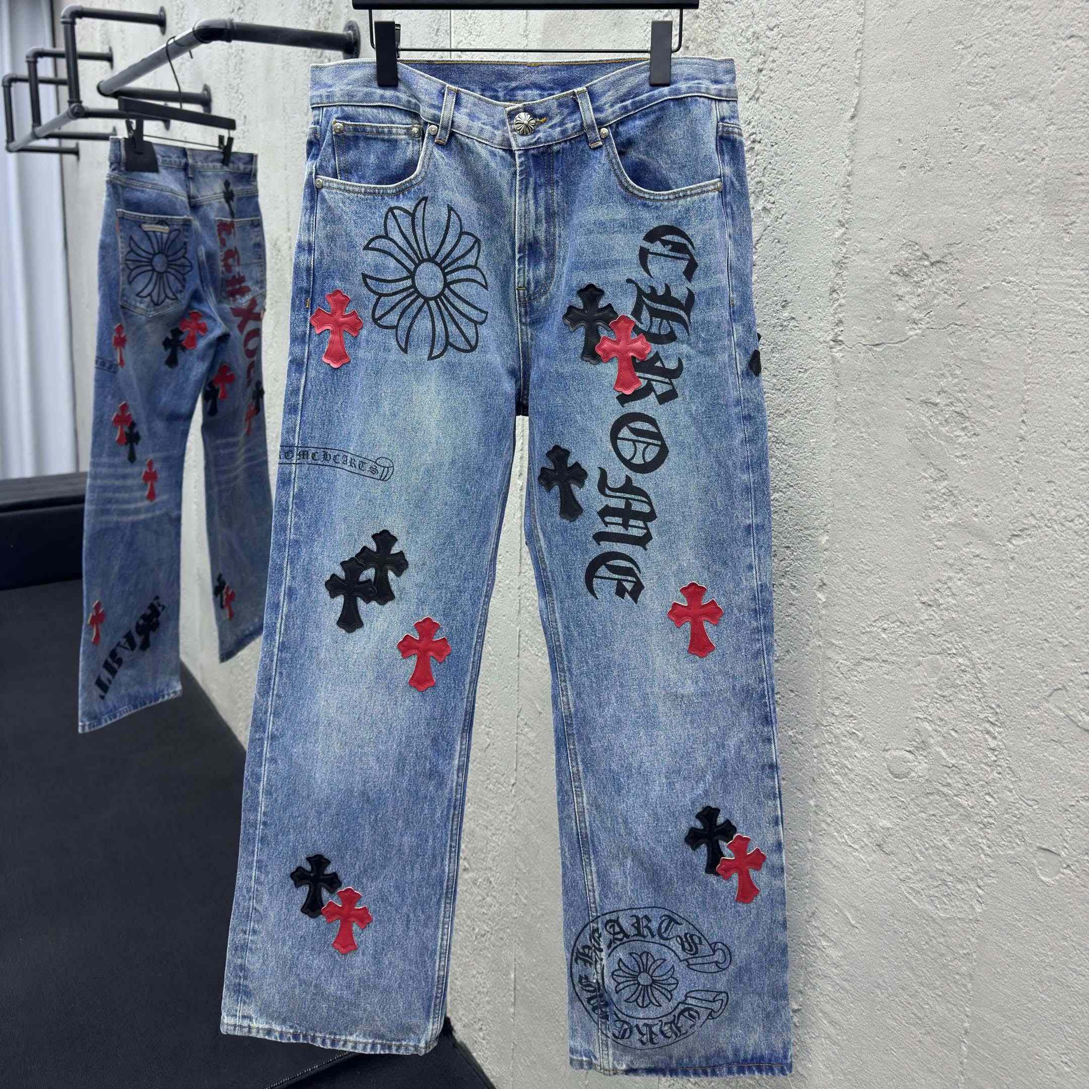 Chrome Hearts Cross Jeans - DopestKickz