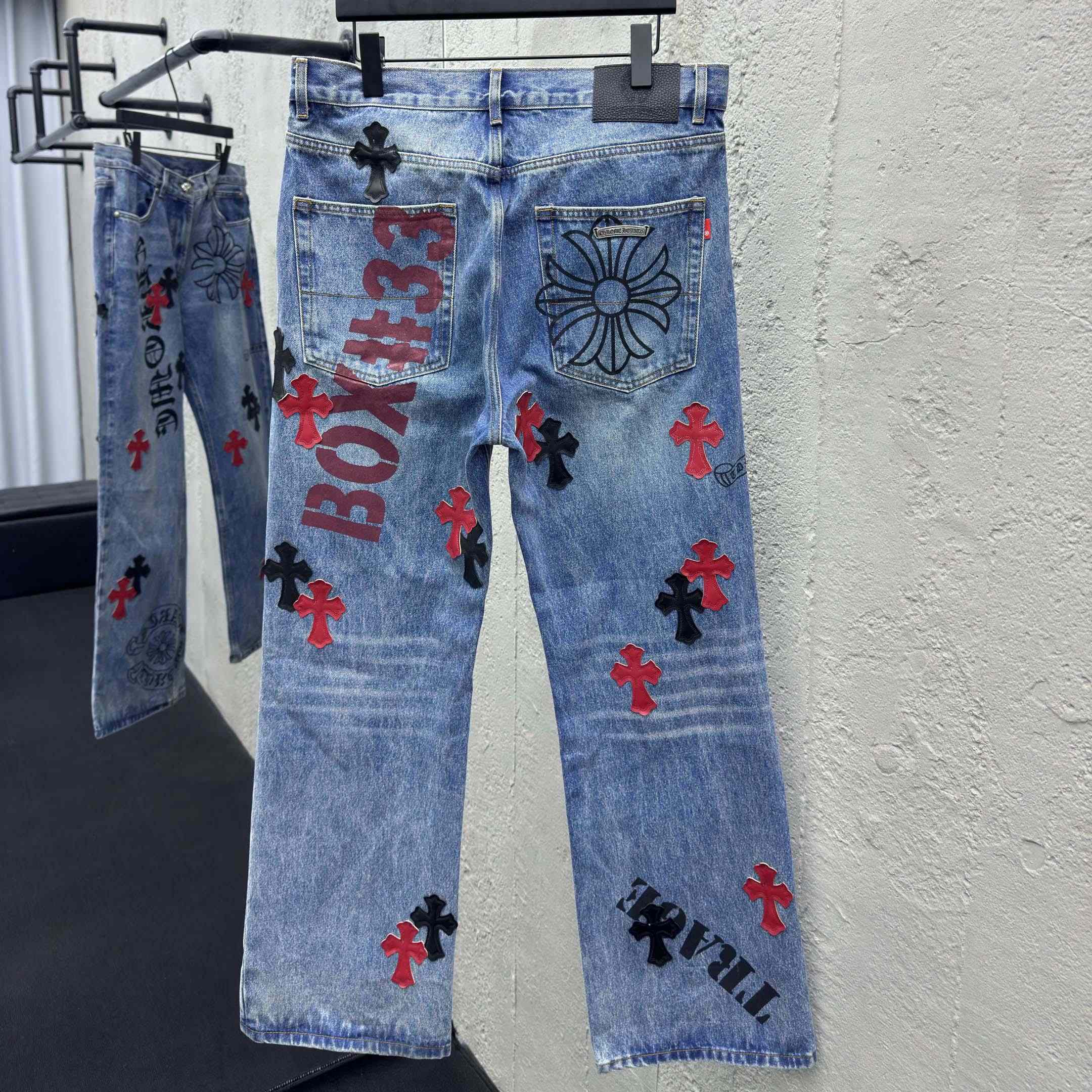 Chrome Hearts Cross Jeans - DopestKickz