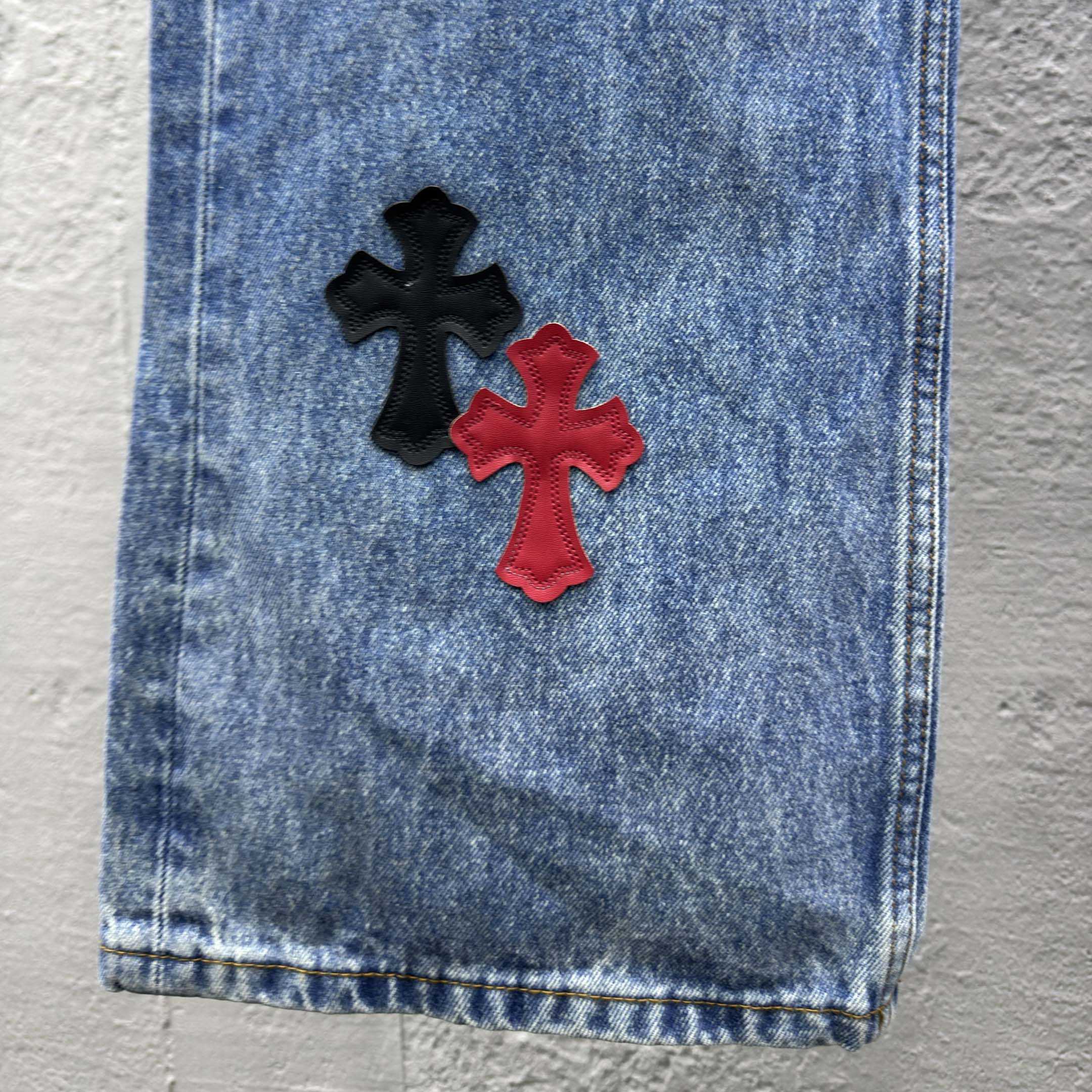 Chrome Hearts Cross Jeans - DopestKickz
