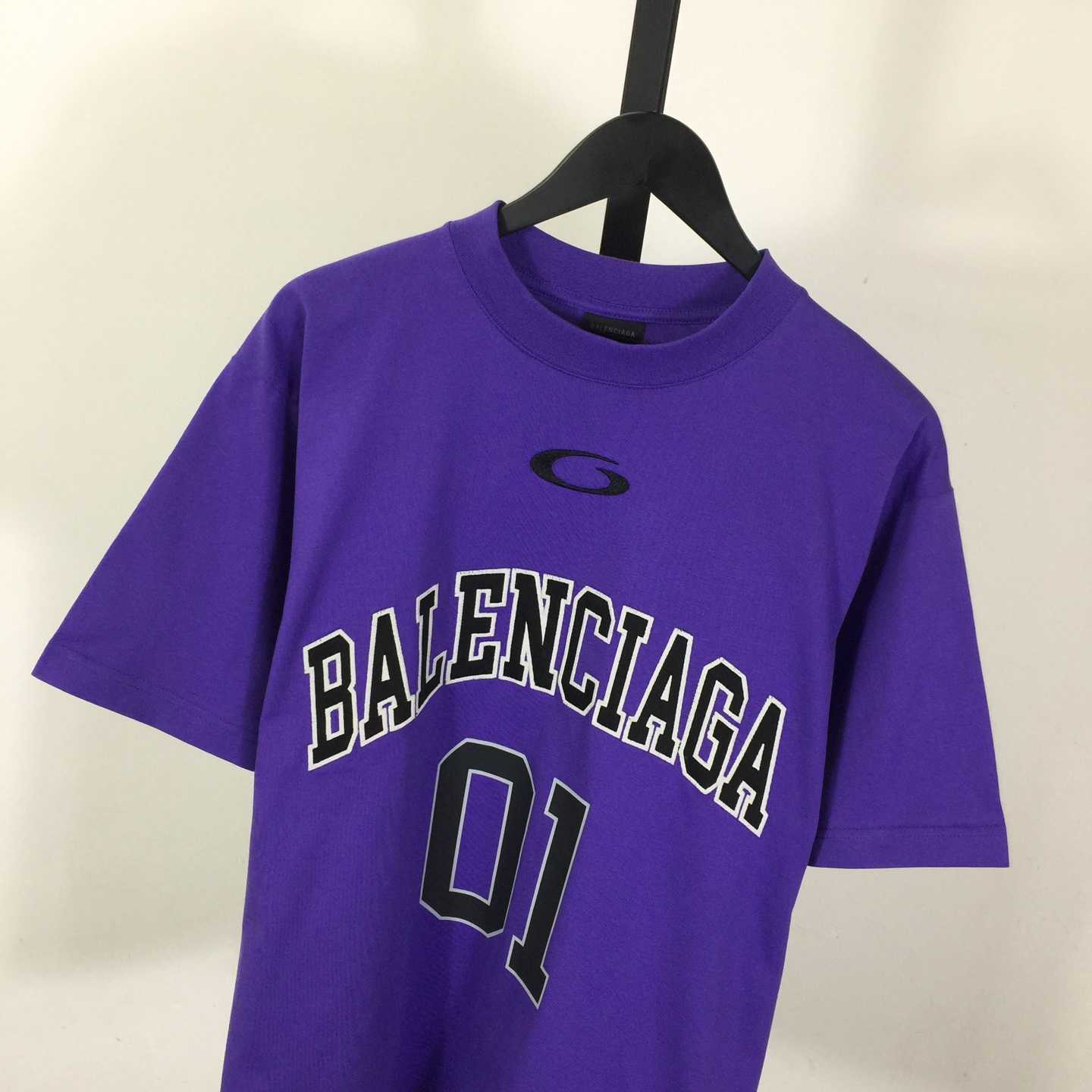 Balenciaga Basketball Series - Oversized T-Shirt In Deep Purple Vintage Jersey - DopestKickz