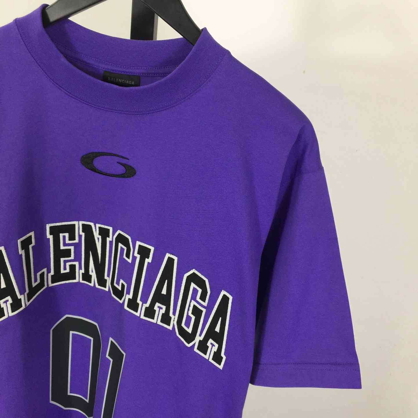 Balenciaga Basketball Series - Oversized T-Shirt In Deep Purple Vintage Jersey - DopestKickz